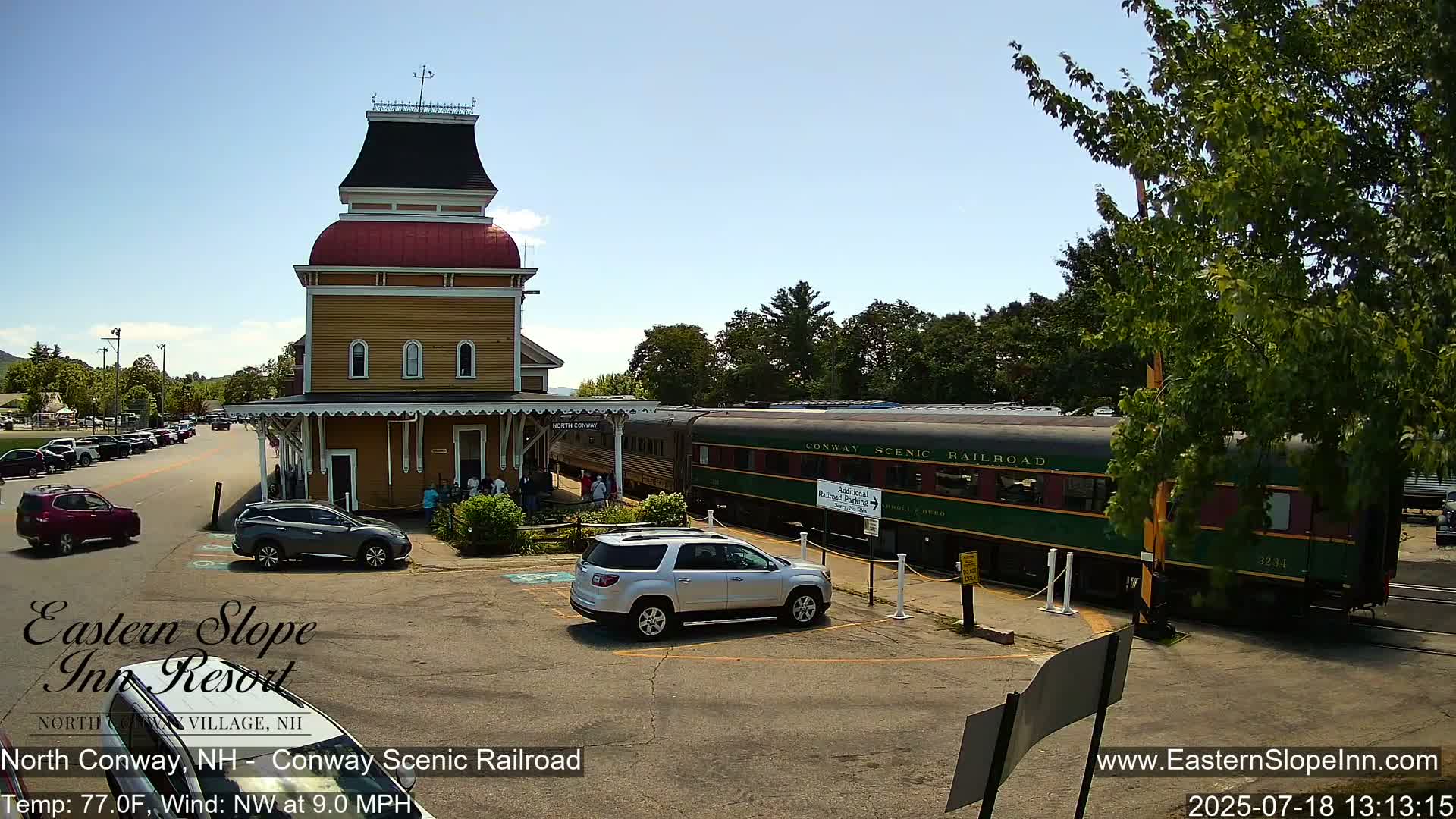 North  Conway, Conway Scenic Railroad Station Live Cam - Conway, Carroll, New Hampshire, USA