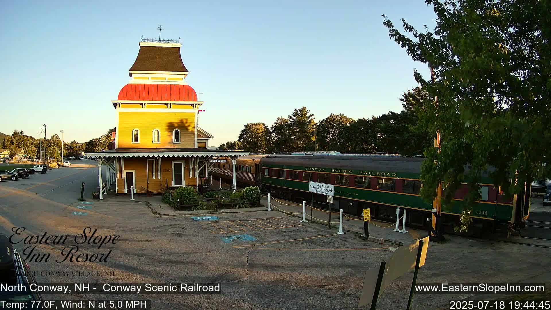 North  Conway, Conway Scenic Railroad Station Live Cam - Conway, Carroll, New Hampshire, USA