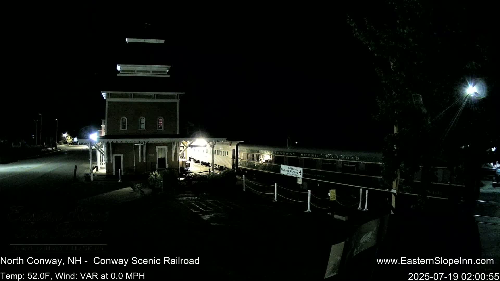 North  Conway, Conway Scenic Railroad Station Live Cam - Conway, Carroll, New Hampshire, USA