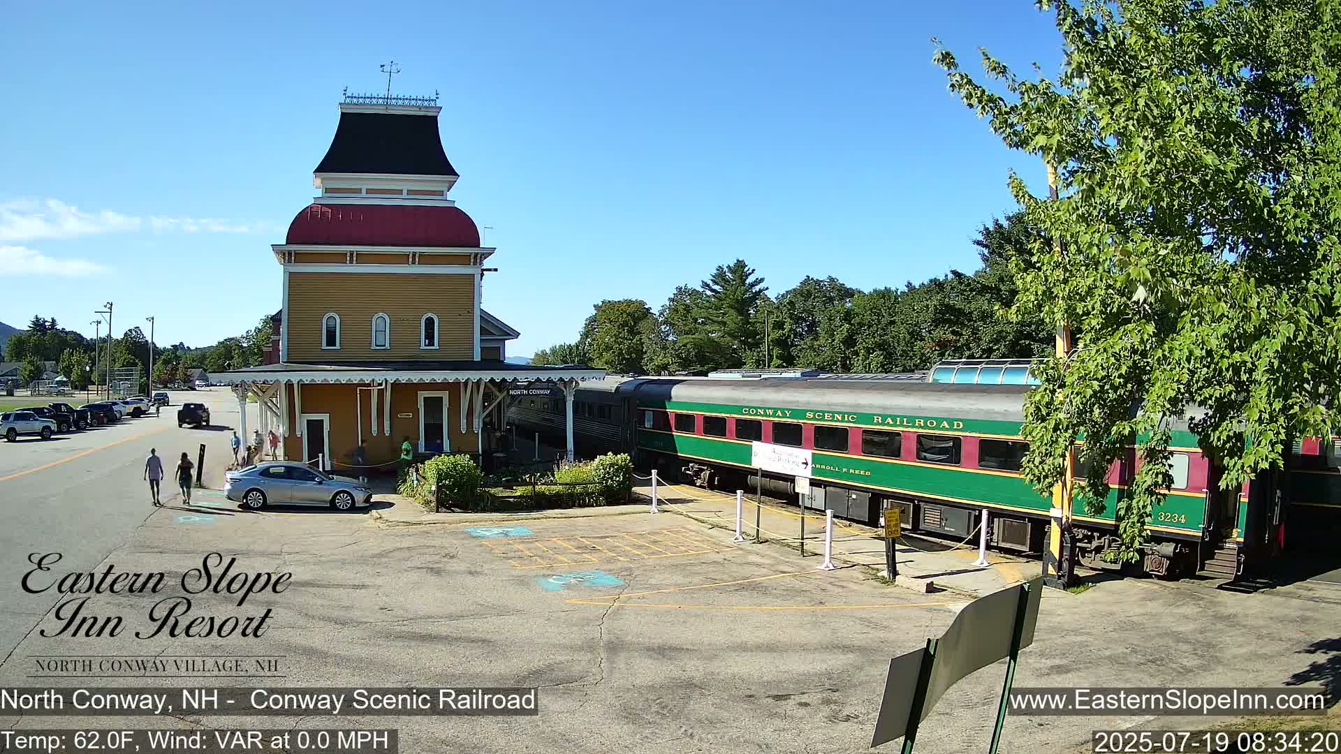 North  Conway, Conway Scenic Railroad Station Live Cam - Conway, Carroll, New Hampshire, USA