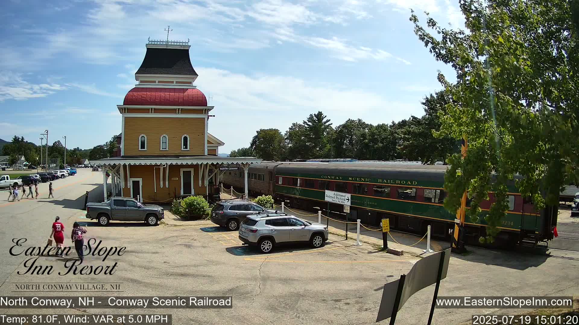 North  Conway, Conway Scenic Railroad Station Live Cam - Conway, Carroll, New Hampshire, USA