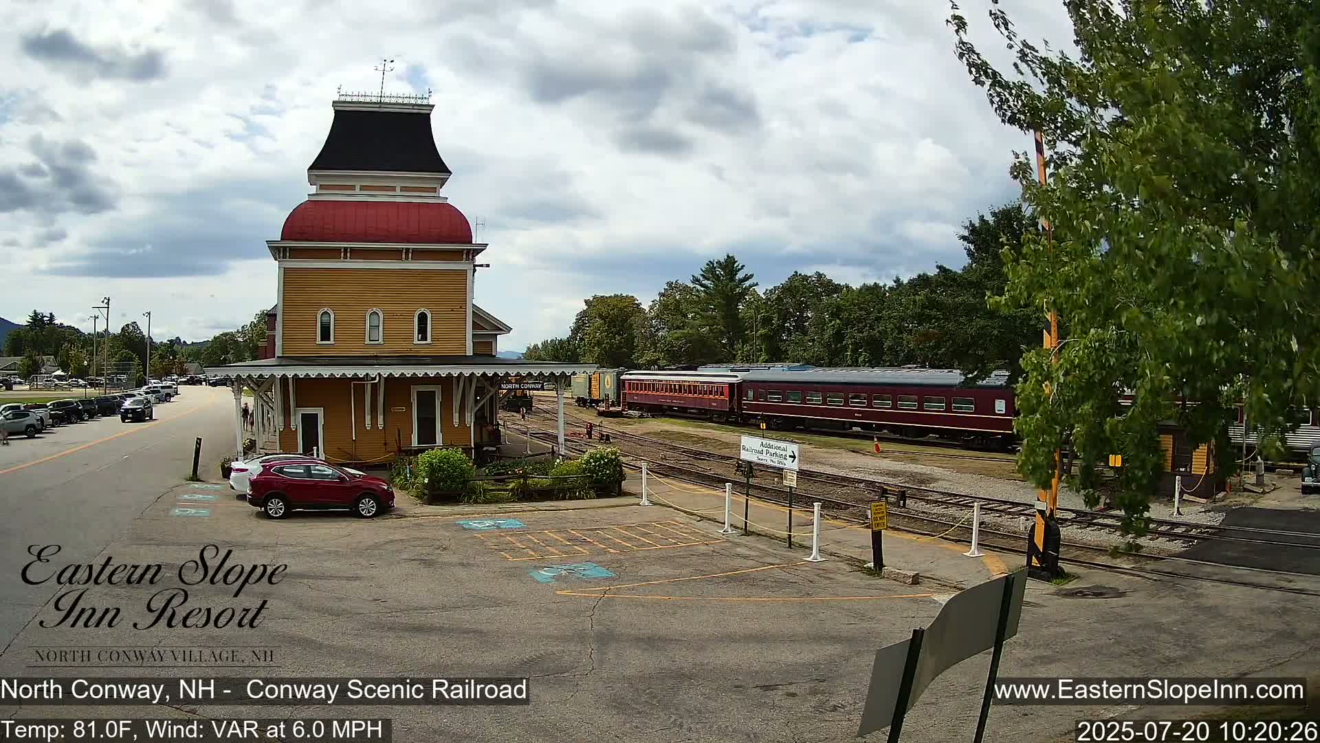 North  Conway, Conway Scenic Railroad Station Live Cam - Conway, Carroll, New Hampshire, USA
