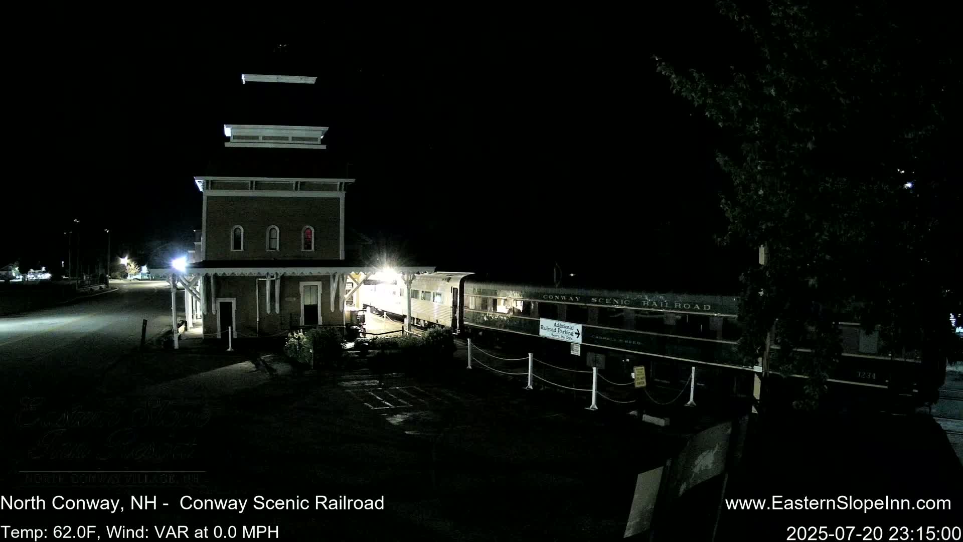 North  Conway, Conway Scenic Railroad Station Live Cam - Conway, Carroll, New Hampshire, USA
