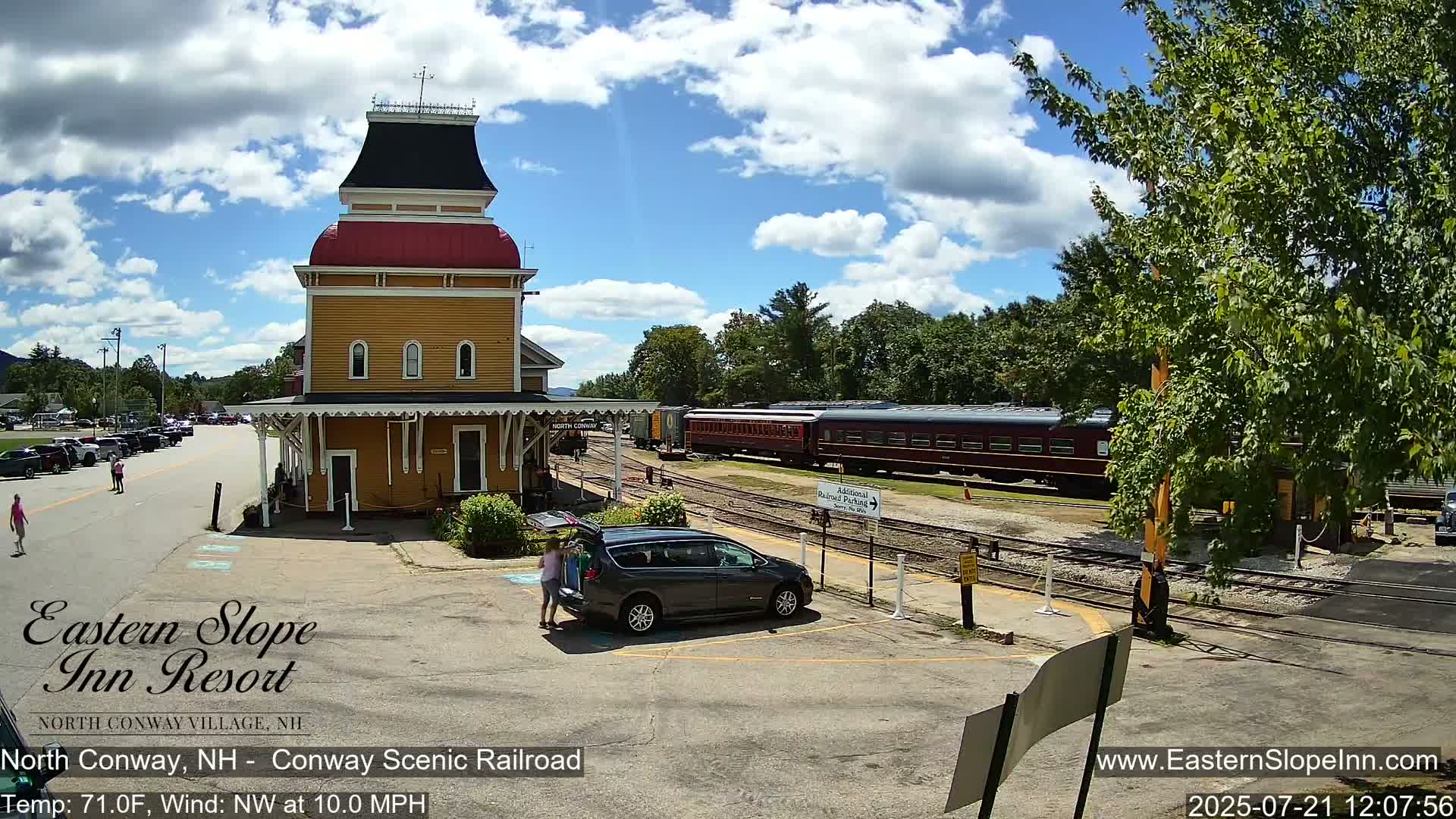 North  Conway, Conway Scenic Railroad Station Live Cam - Conway, Carroll, New Hampshire, USA