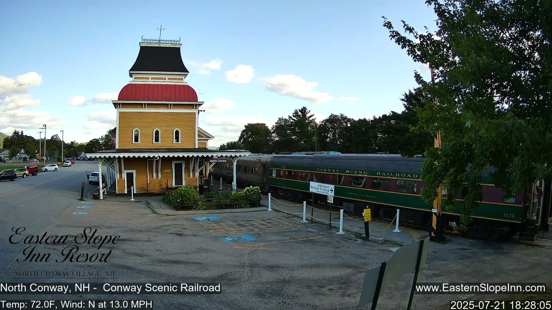 North  Conway, Conway Scenic Railroad Station Live Cam - Conway, Carroll, New Hampshire, USA