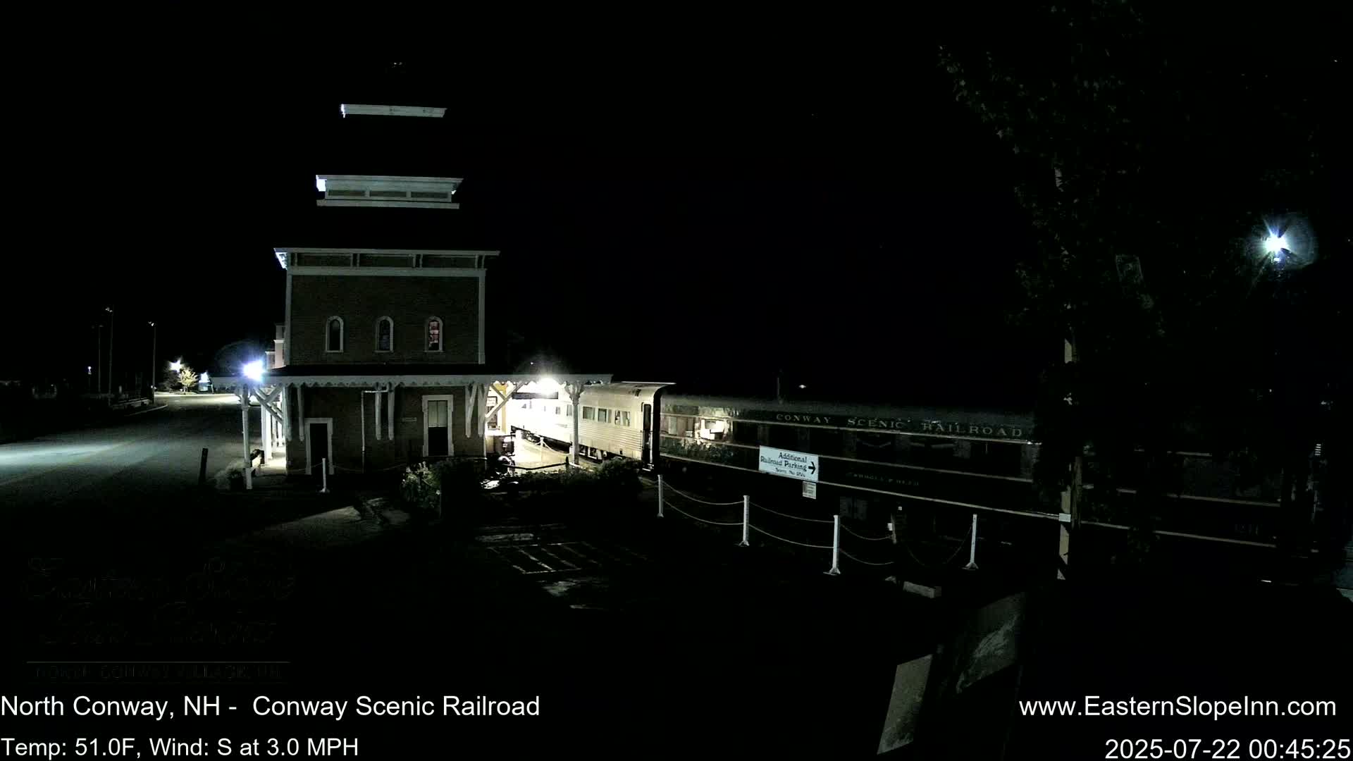 North  Conway, Conway Scenic Railroad Station Live Cam - Conway, Carroll, New Hampshire, USA