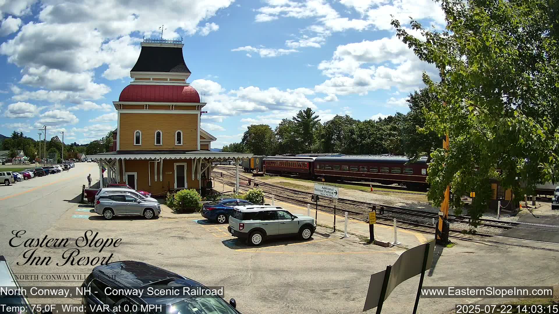 North  Conway, Conway Scenic Railroad Station Live Cam - Conway, Carroll, New Hampshire, USA