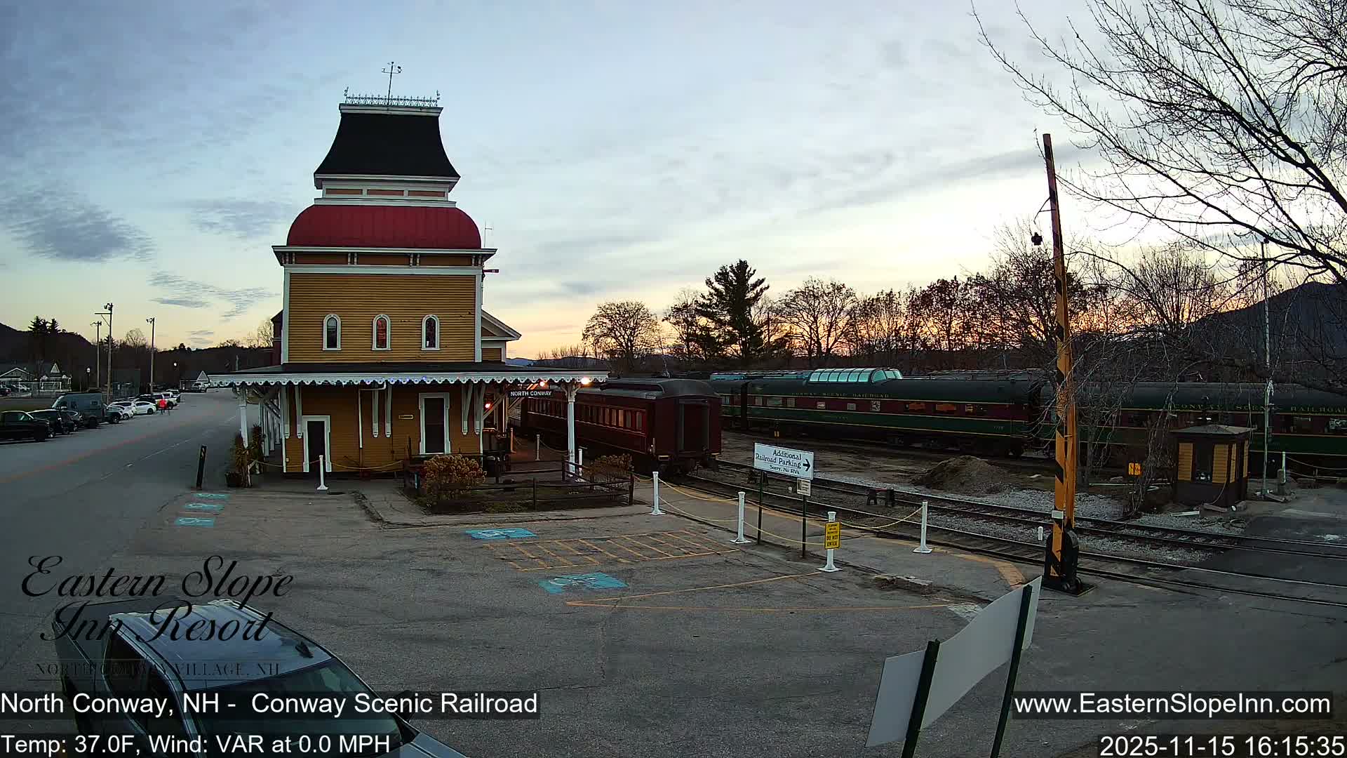North  Conway, Conway Scenic Railroad Station Live Cam - Conway, Carroll, New Hampshire, USA
