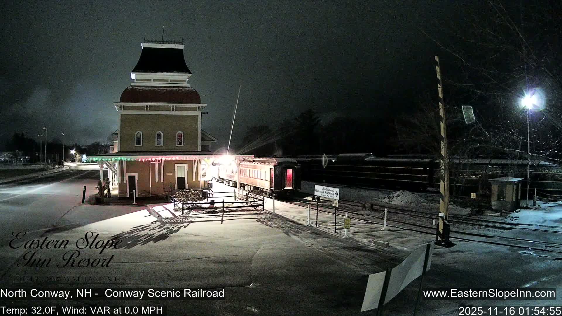 North  Conway, Conway Scenic Railroad Station Live Cam - Conway, Carroll, New Hampshire, USA
