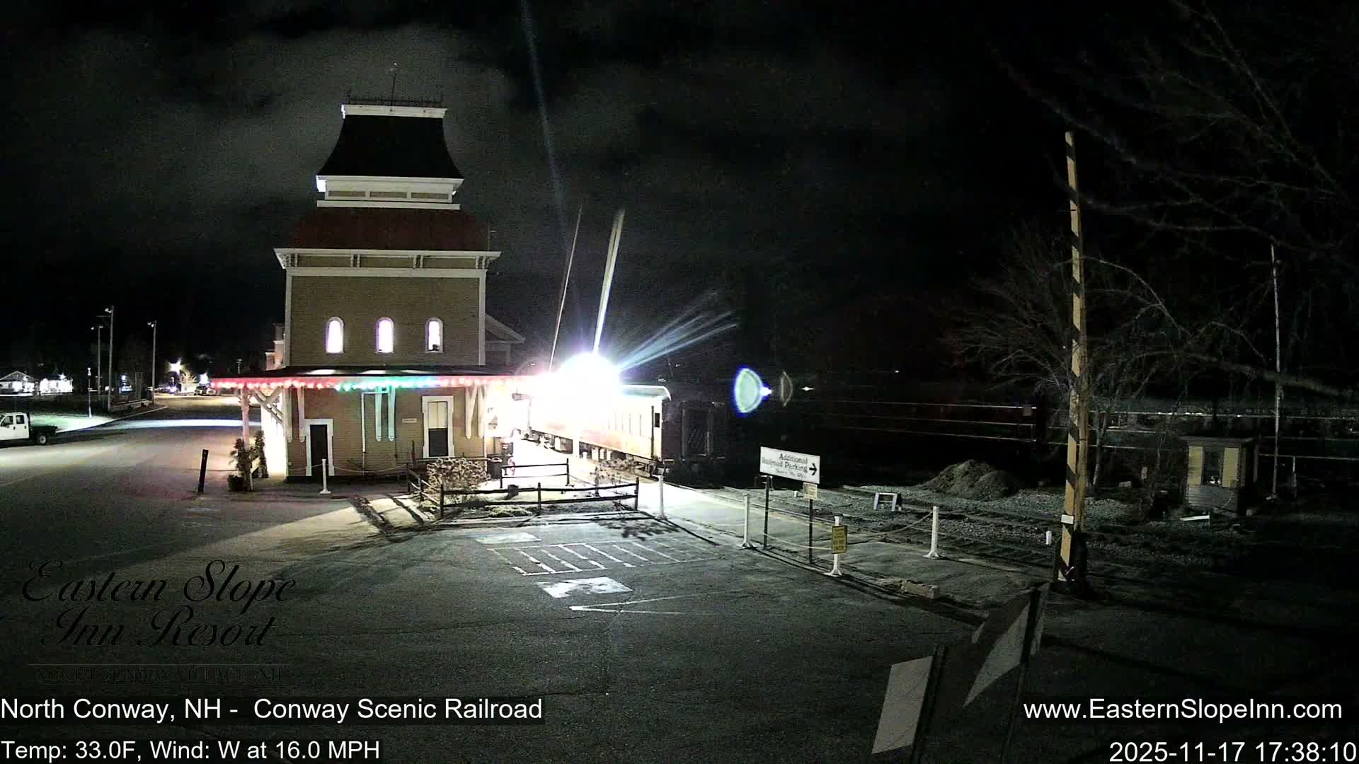 North  Conway, Conway Scenic Railroad Station Live Cam - Conway, Carroll, New Hampshire, USA