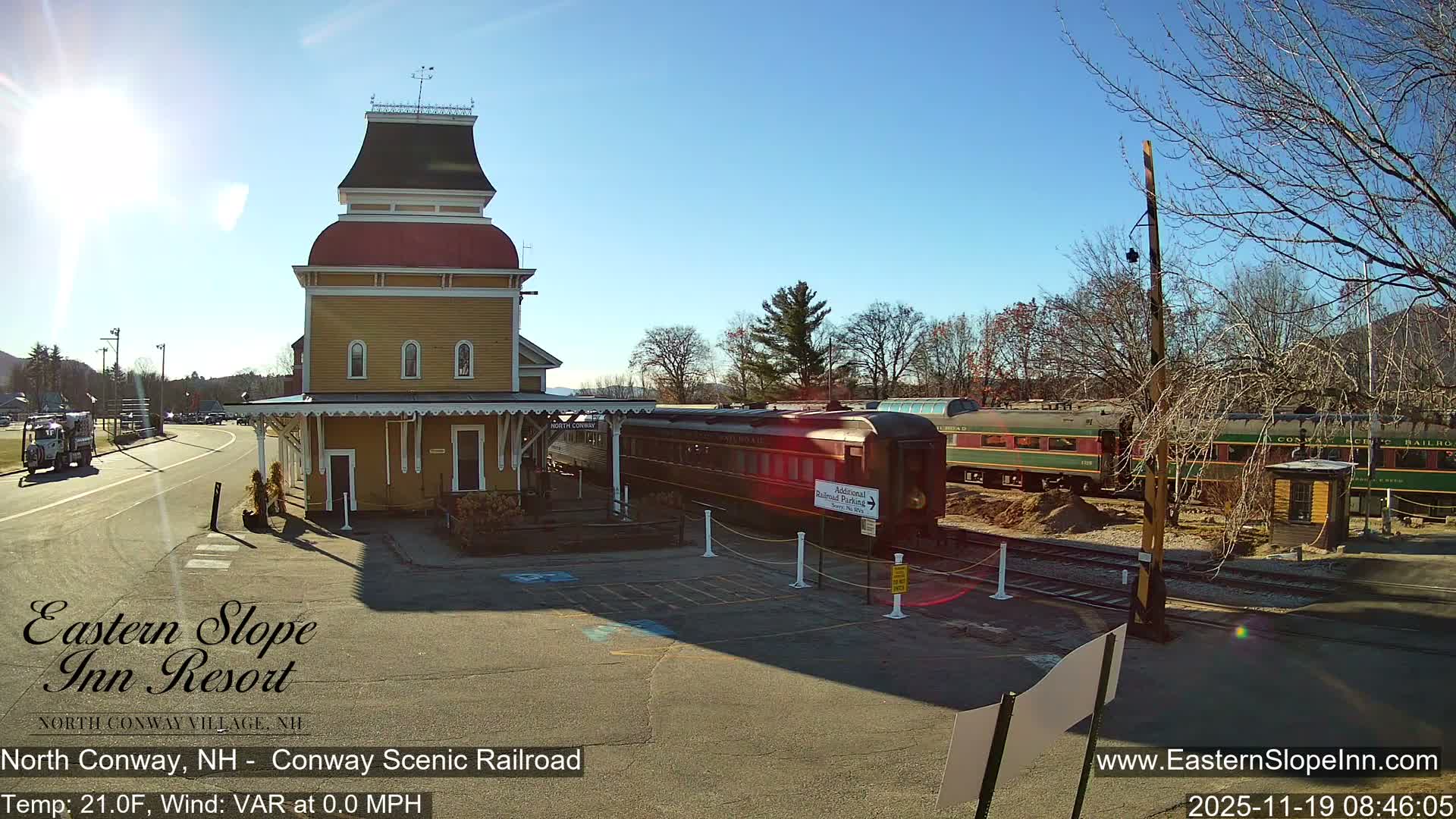 North  Conway, Conway Scenic Railroad Station Live Cam - Conway, Carroll, New Hampshire, USA