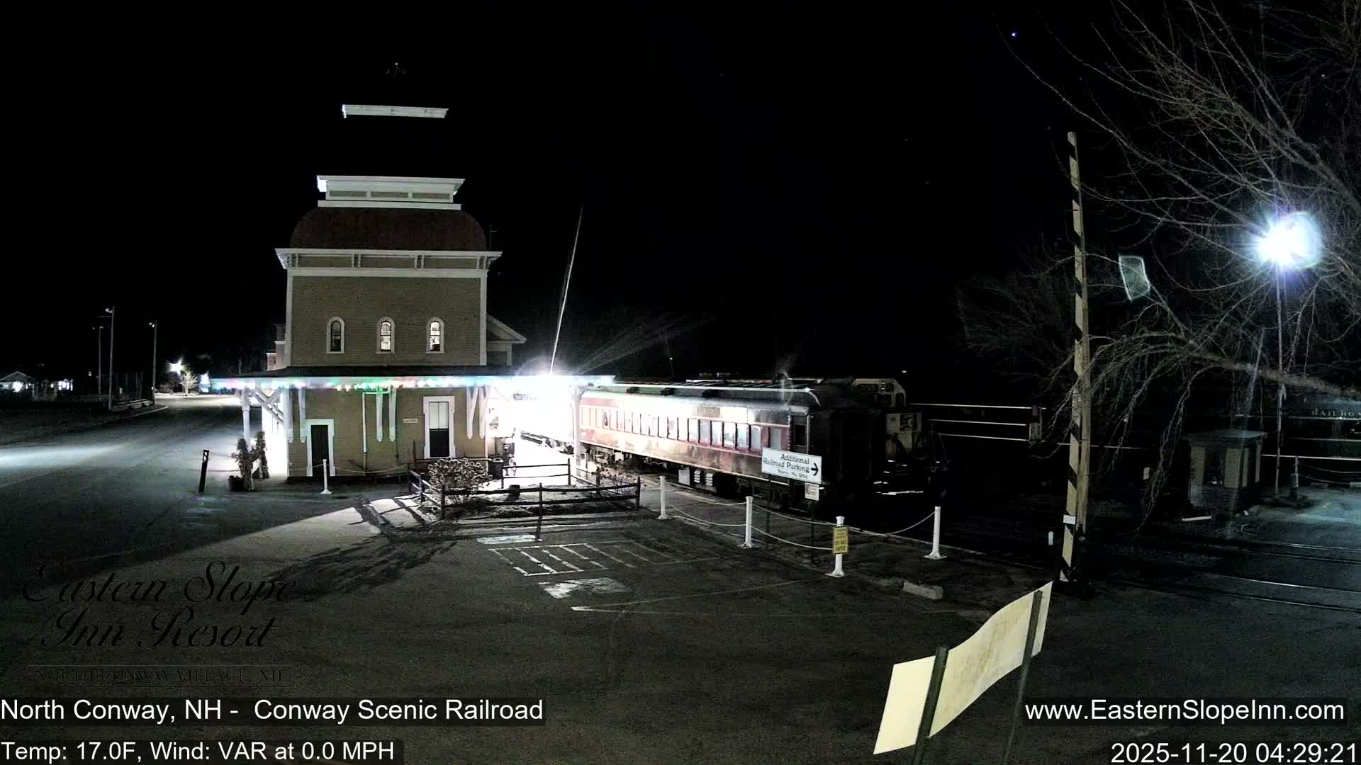 North  Conway, Conway Scenic Railroad Station Live Cam - Conway, Carroll, New Hampshire, USA