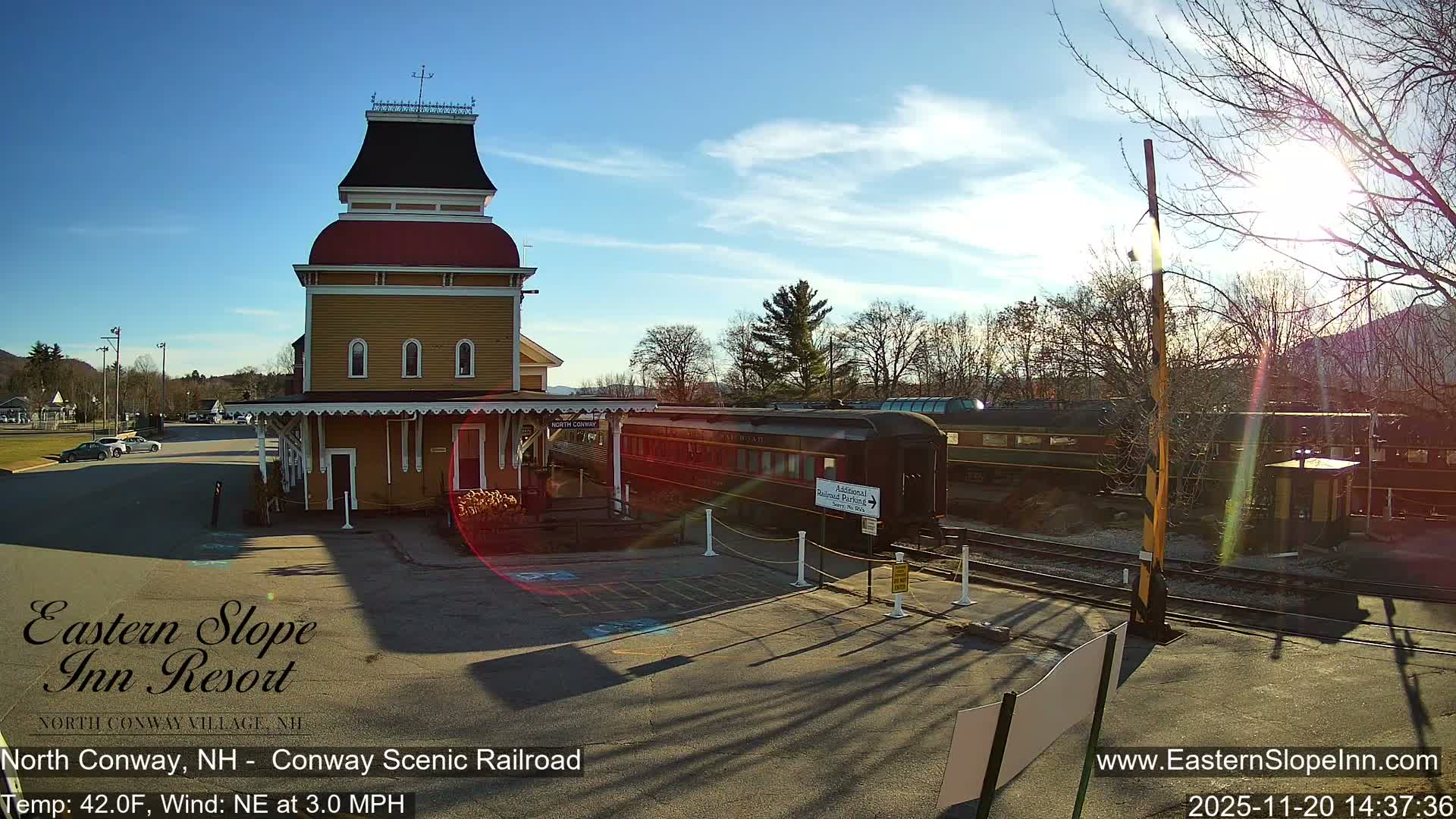 North  Conway, Conway Scenic Railroad Station Live Cam - Conway, Carroll, New Hampshire, USA