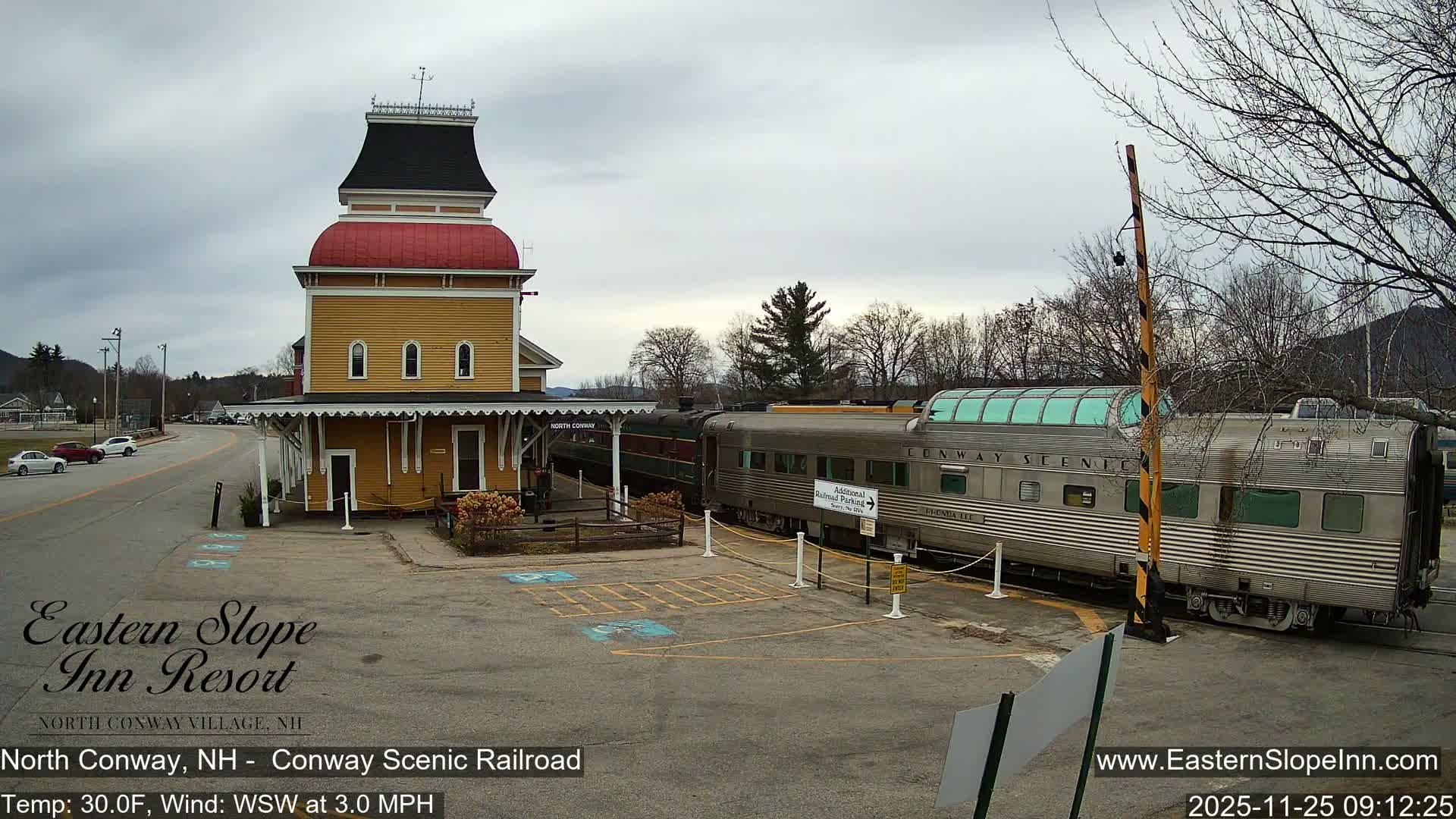North  Conway, Conway Scenic Railroad Station Live Cam - Conway, Carroll, New Hampshire, USA