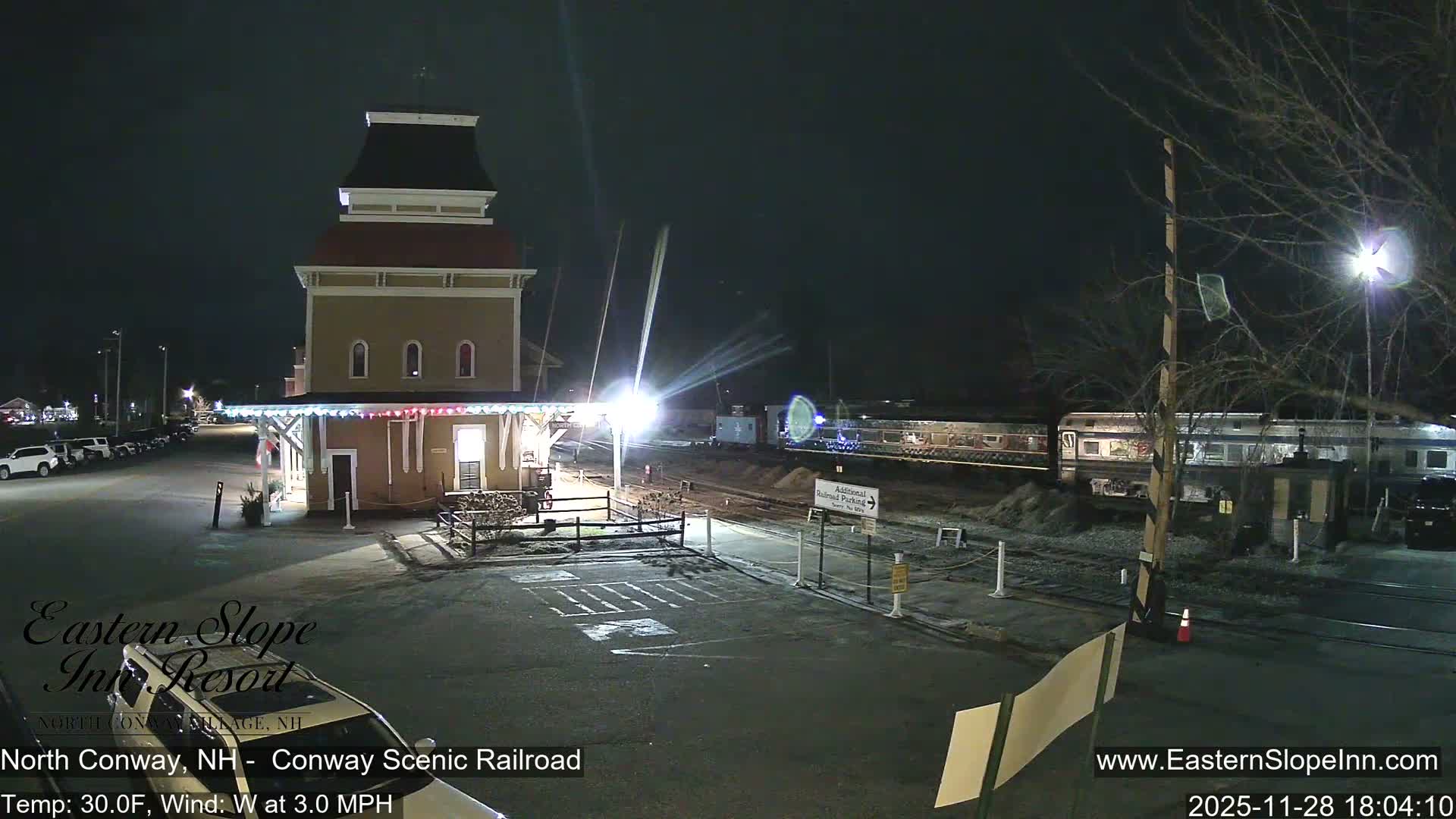 North  Conway, Conway Scenic Railroad Station Live Cam - Conway, Carroll, New Hampshire, USA