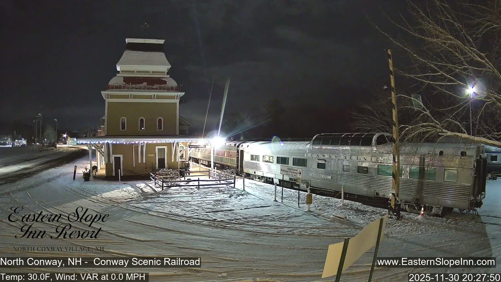 North  Conway, Conway Scenic Railroad Station Live Cam - Conway, Carroll, New Hampshire, USA