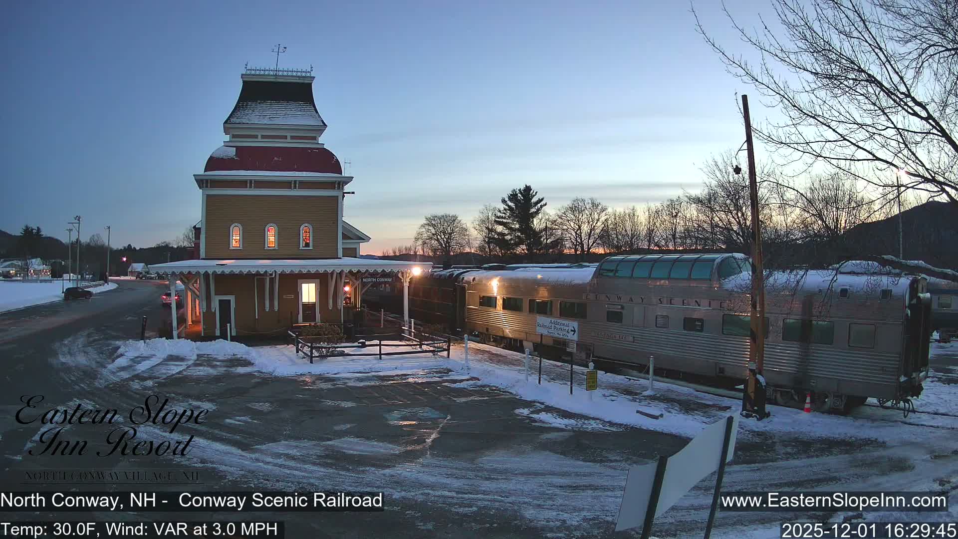 North  Conway, Conway Scenic Railroad Station Live Cam - Conway, Carroll, New Hampshire, USA