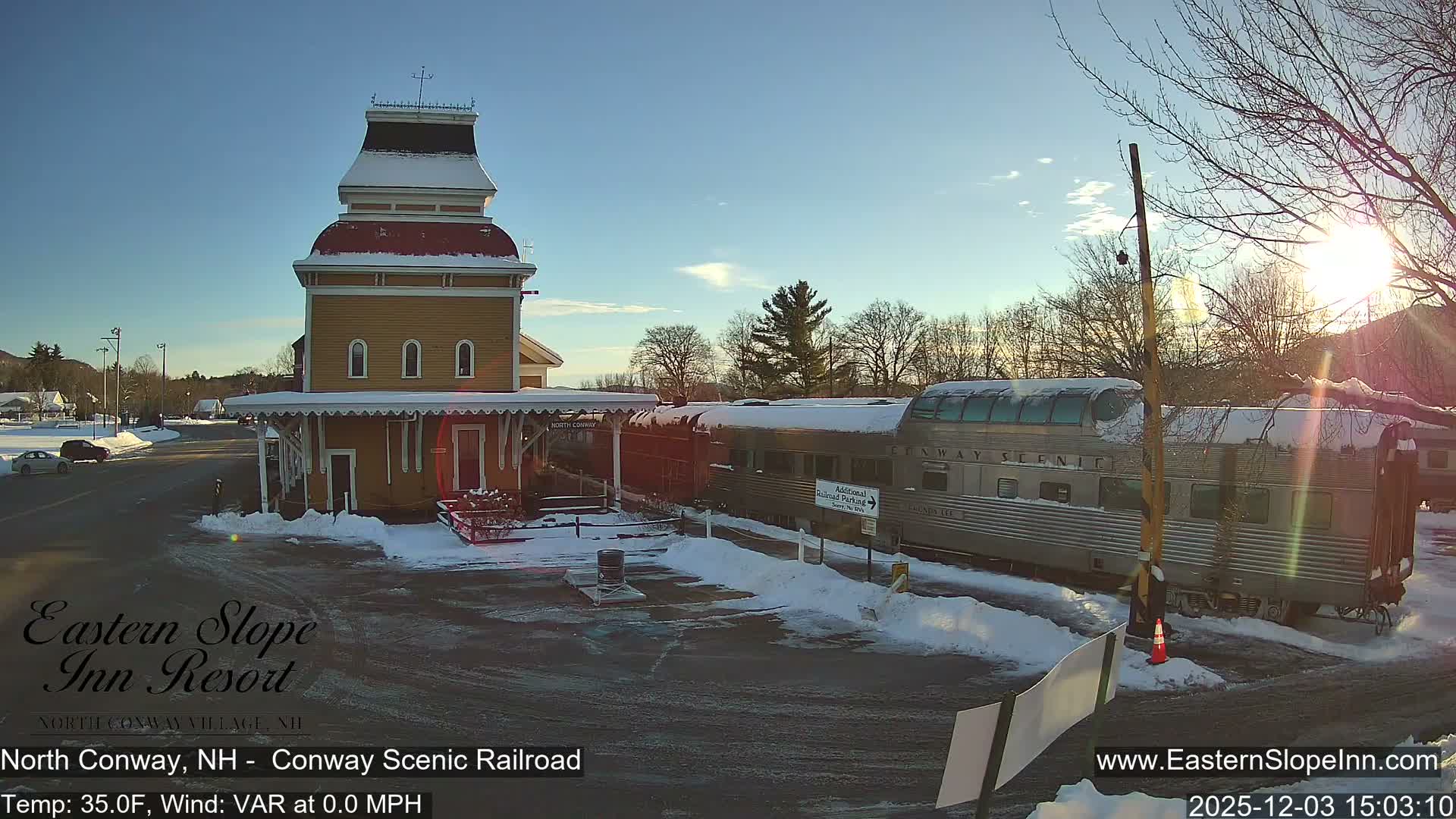 North  Conway, Conway Scenic Railroad Station Live Cam - Conway, Carroll, New Hampshire, USA