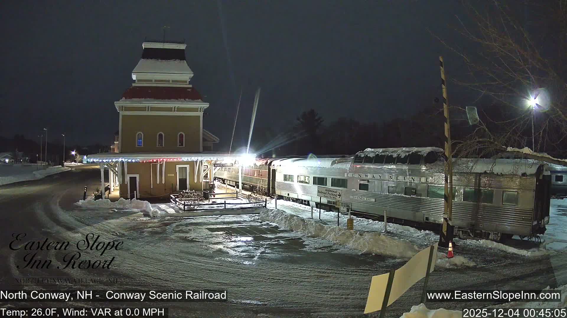 North  Conway, Conway Scenic Railroad Station Live Cam - Conway, Carroll, New Hampshire, USA