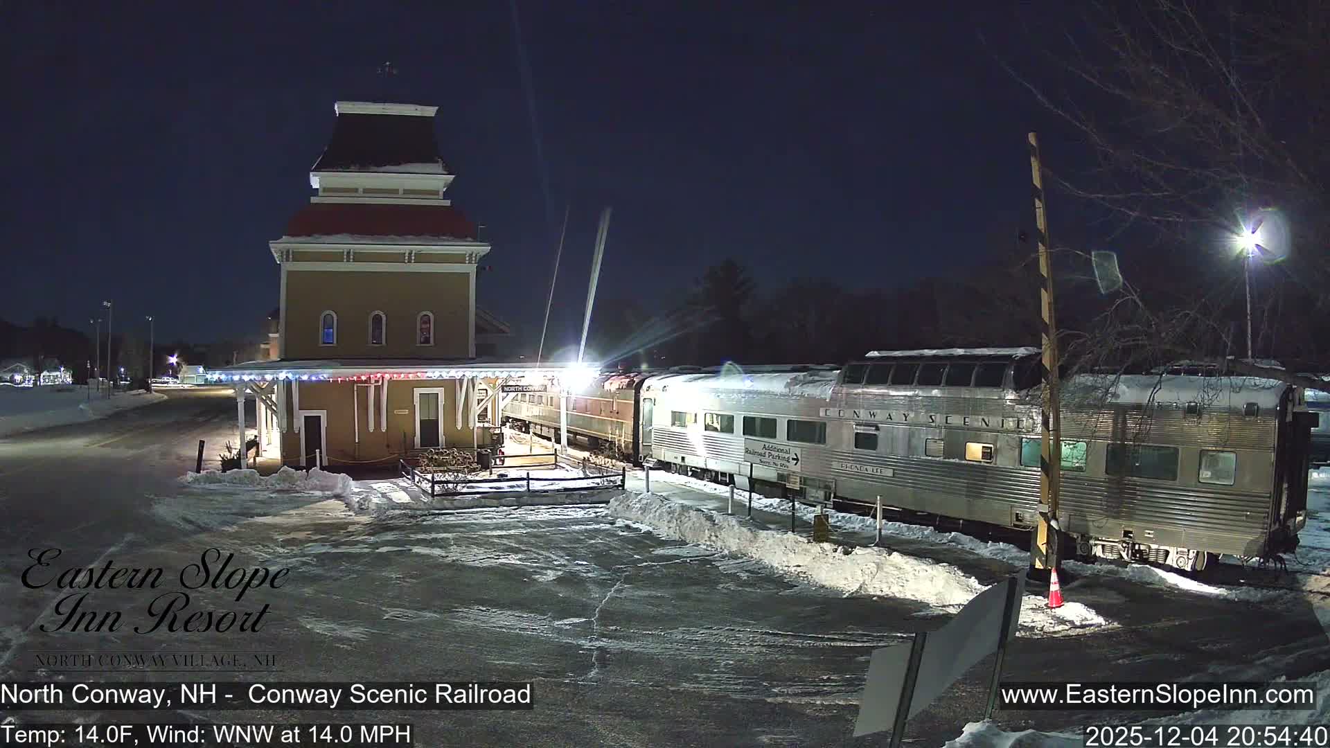 North  Conway, Conway Scenic Railroad Station Live Cam - Conway, Carroll, New Hampshire, USA