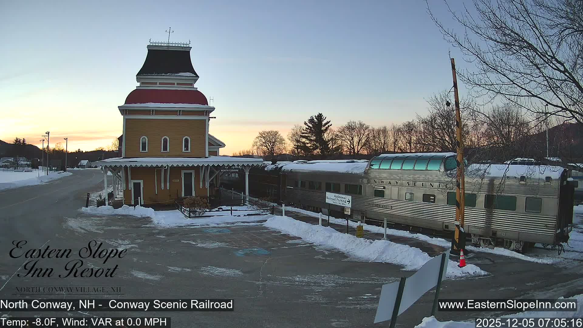 North  Conway, Conway Scenic Railroad Station Live Cam - Conway, Carroll, New Hampshire, USA