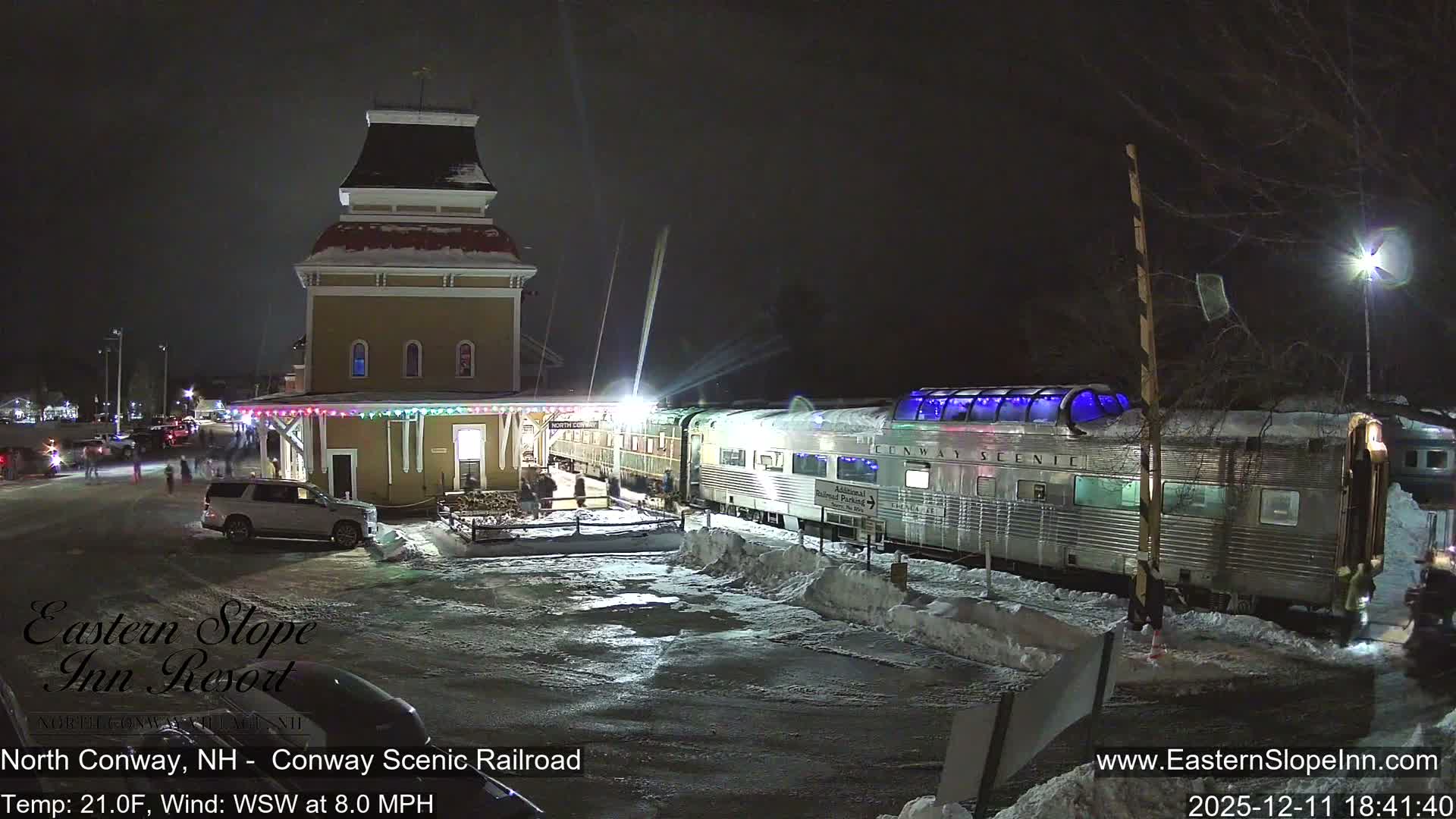 North  Conway, Conway Scenic Railroad Station Live Cam - Conway, Carroll, New Hampshire, USA