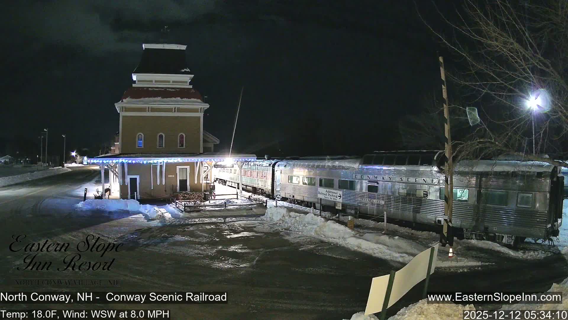 North  Conway, Conway Scenic Railroad Station Live Cam - Conway, Carroll, New Hampshire, USA