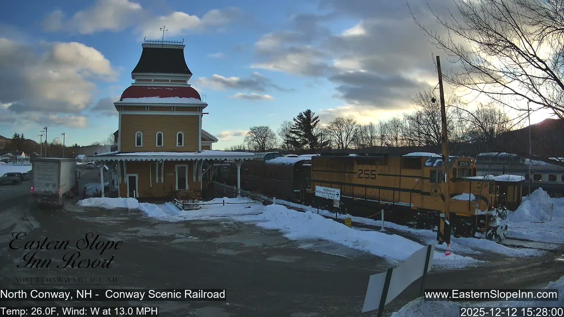 North  Conway, Conway Scenic Railroad Station Live Cam - Conway, Carroll, New Hampshire, USA