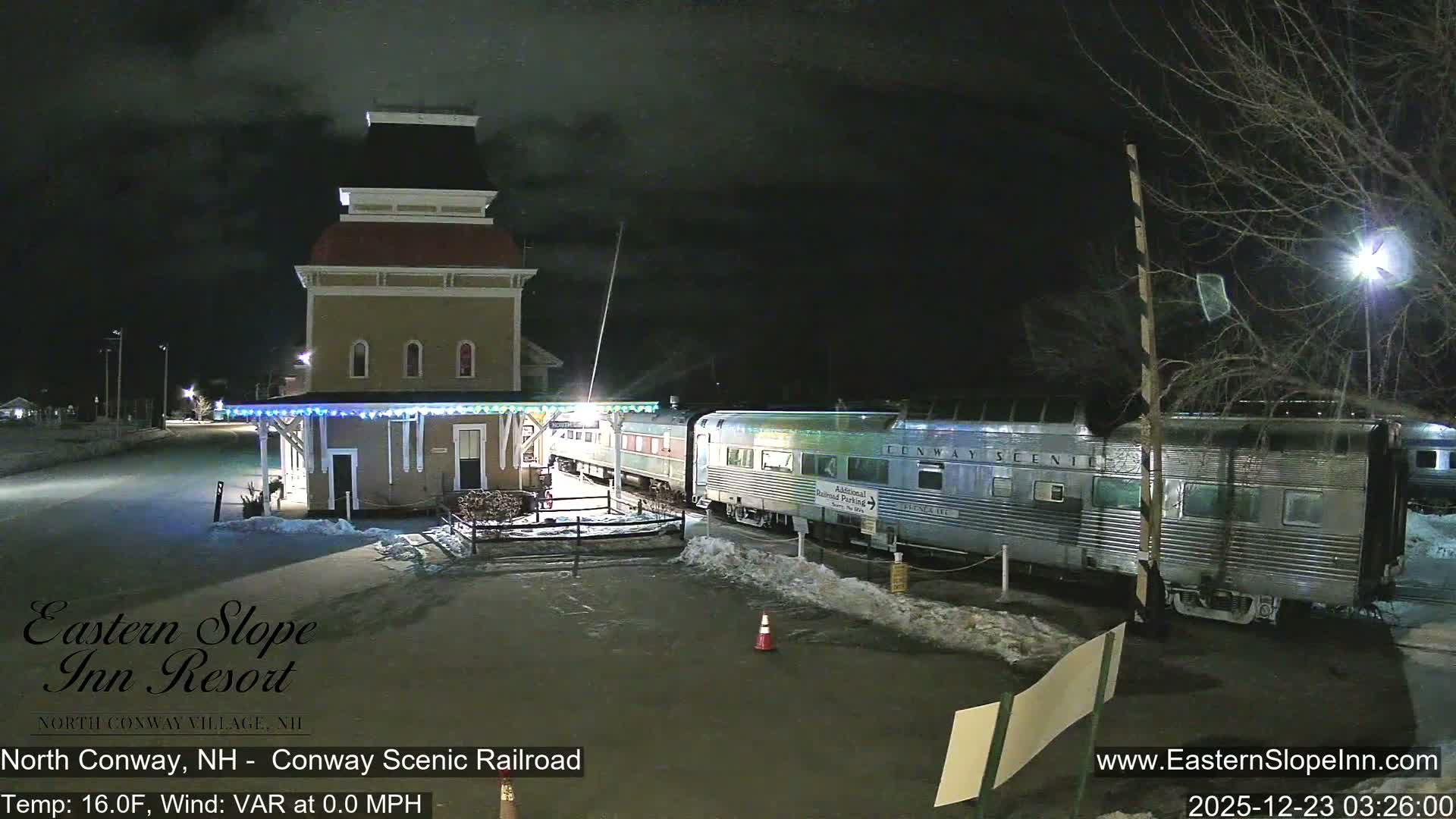 North  Conway, Conway Scenic Railroad Station Live Cam - Conway, Carroll, New Hampshire, USA