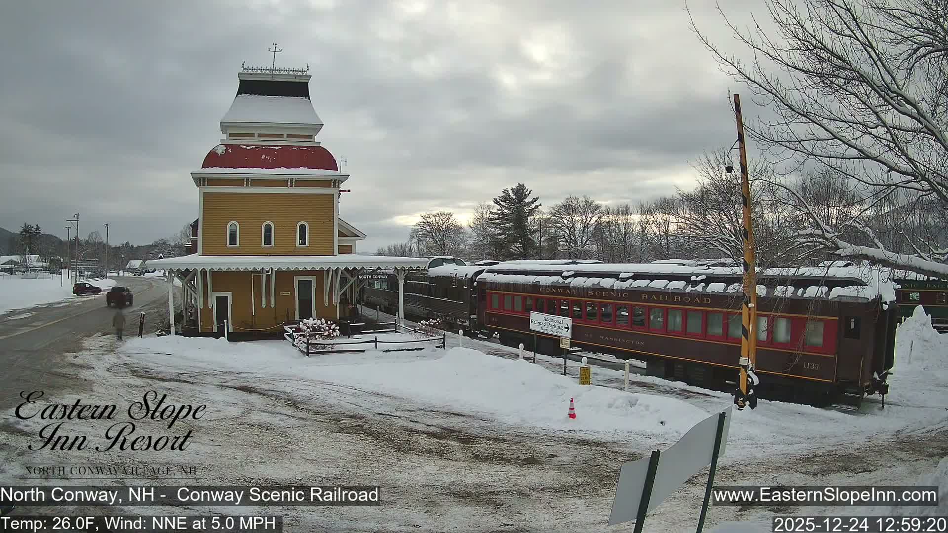 North  Conway, Conway Scenic Railroad Station Live Cam - Conway, Carroll, New Hampshire, USA
