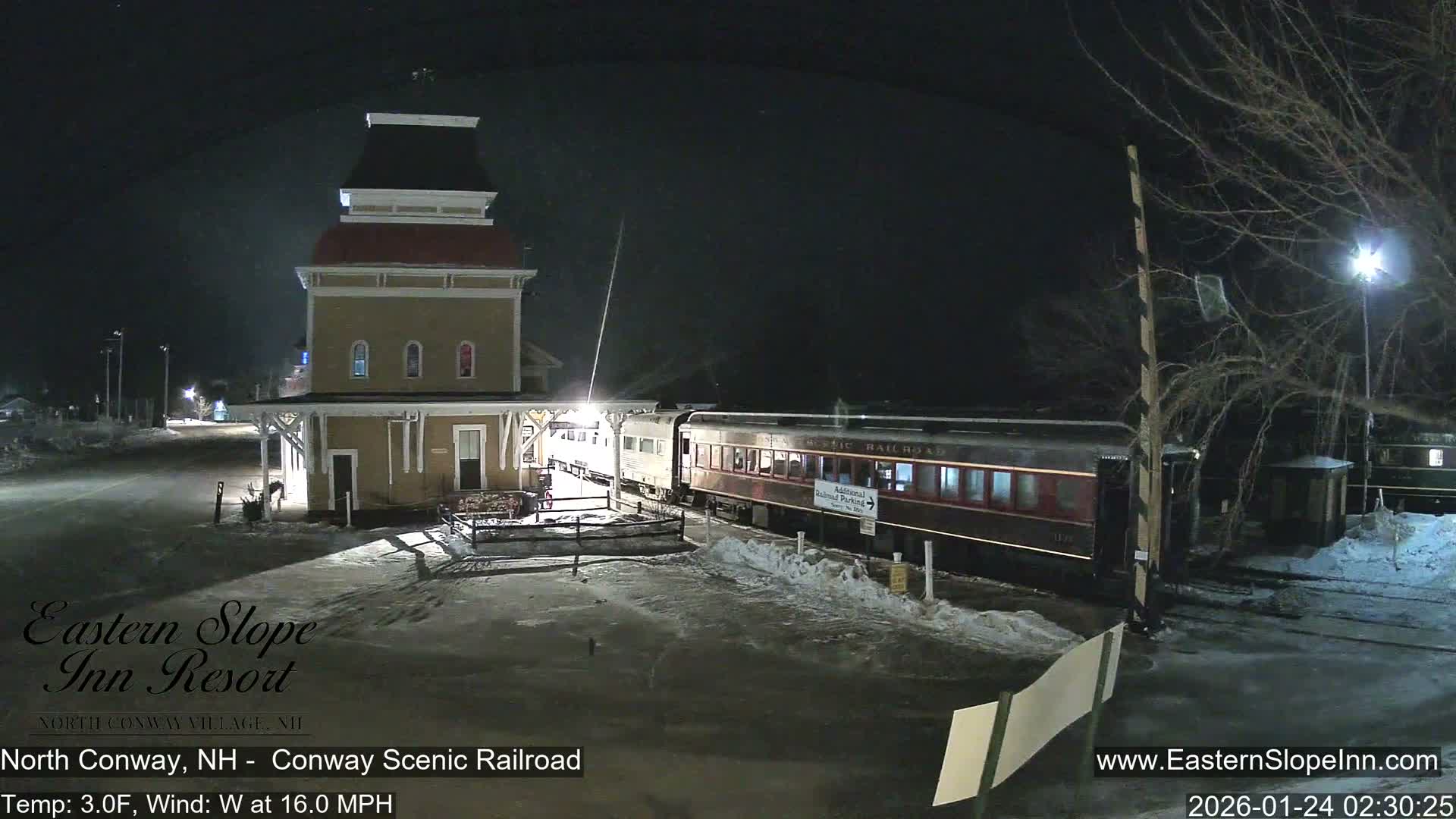 North  Conway, Conway Scenic Railroad Station Live Cam - Conway, Carroll, New Hampshire, USA