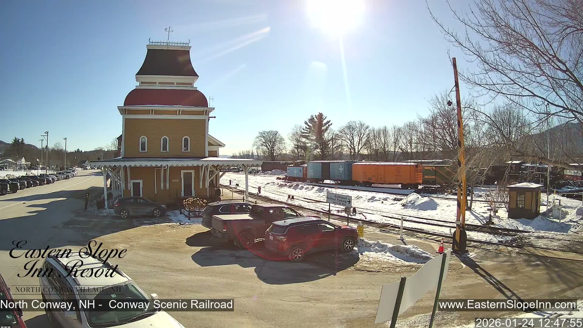 North  Conway, Conway Scenic Railroad Station Live Cam - Conway, Carroll, New Hampshire, USA