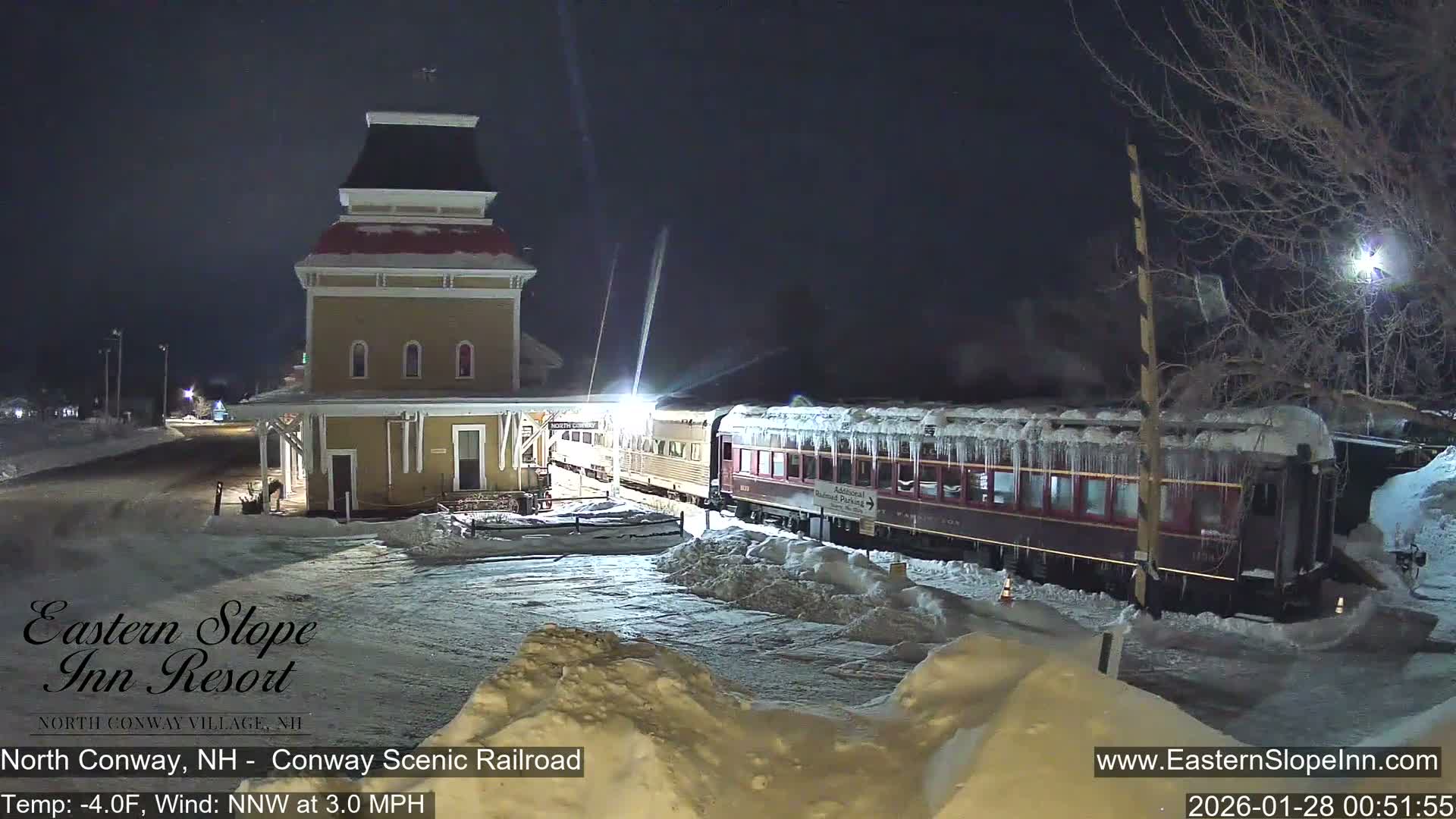 North  Conway, Conway Scenic Railroad Station Live Cam - Conway, Carroll, New Hampshire, USA