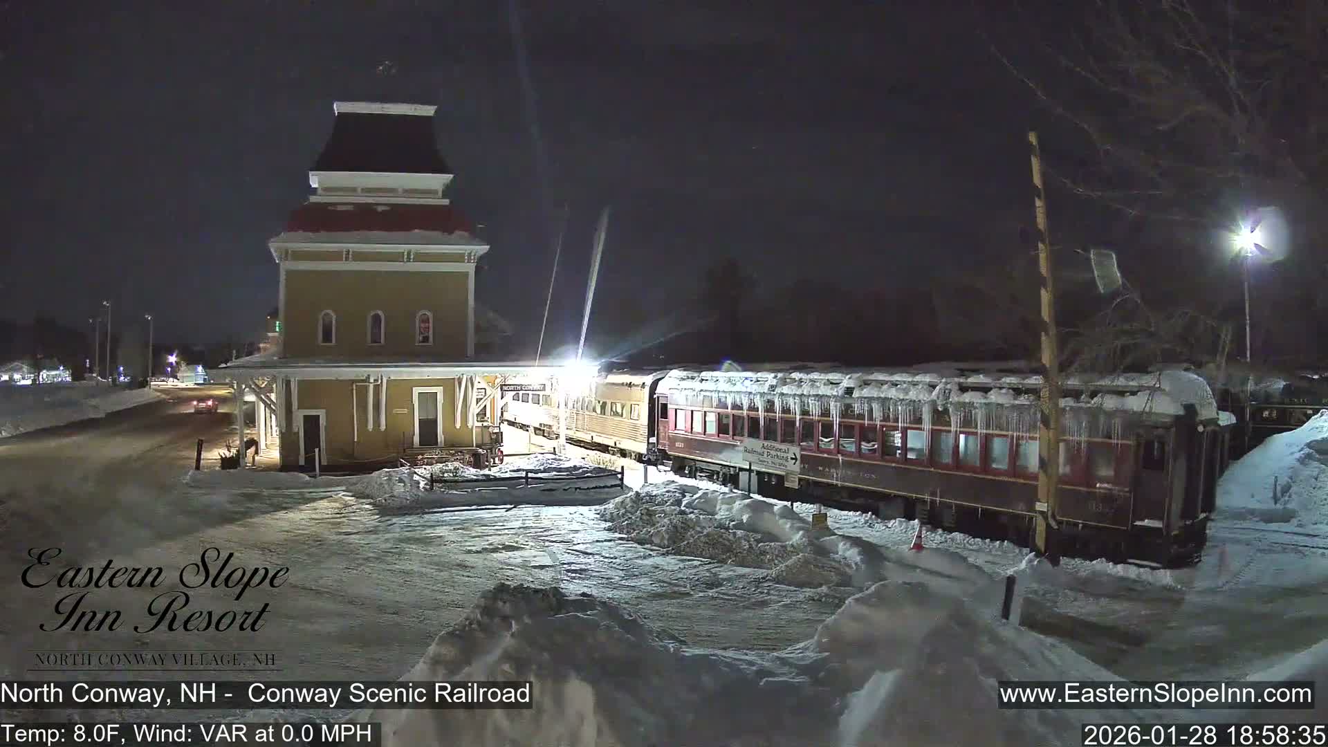 North  Conway, Conway Scenic Railroad Station Live Cam - Conway, Carroll, New Hampshire, USA