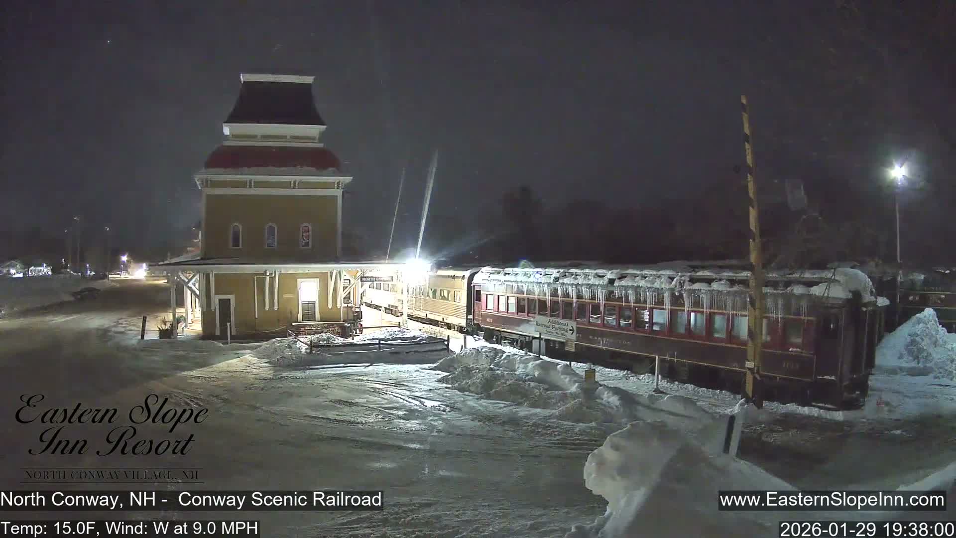 North  Conway, Conway Scenic Railroad Station Live Cam - Conway, Carroll, New Hampshire, USA