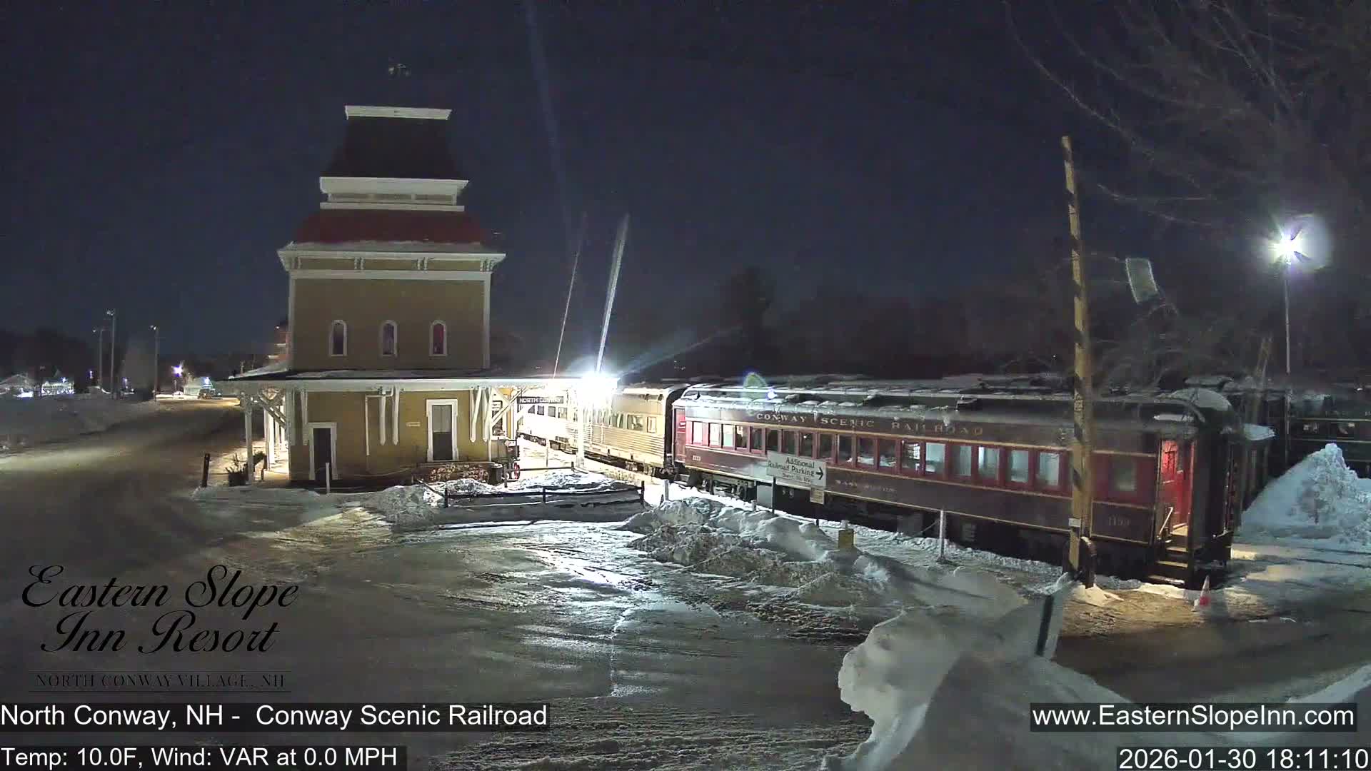 North  Conway, Conway Scenic Railroad Station Live Cam - Conway, Carroll, New Hampshire, USA