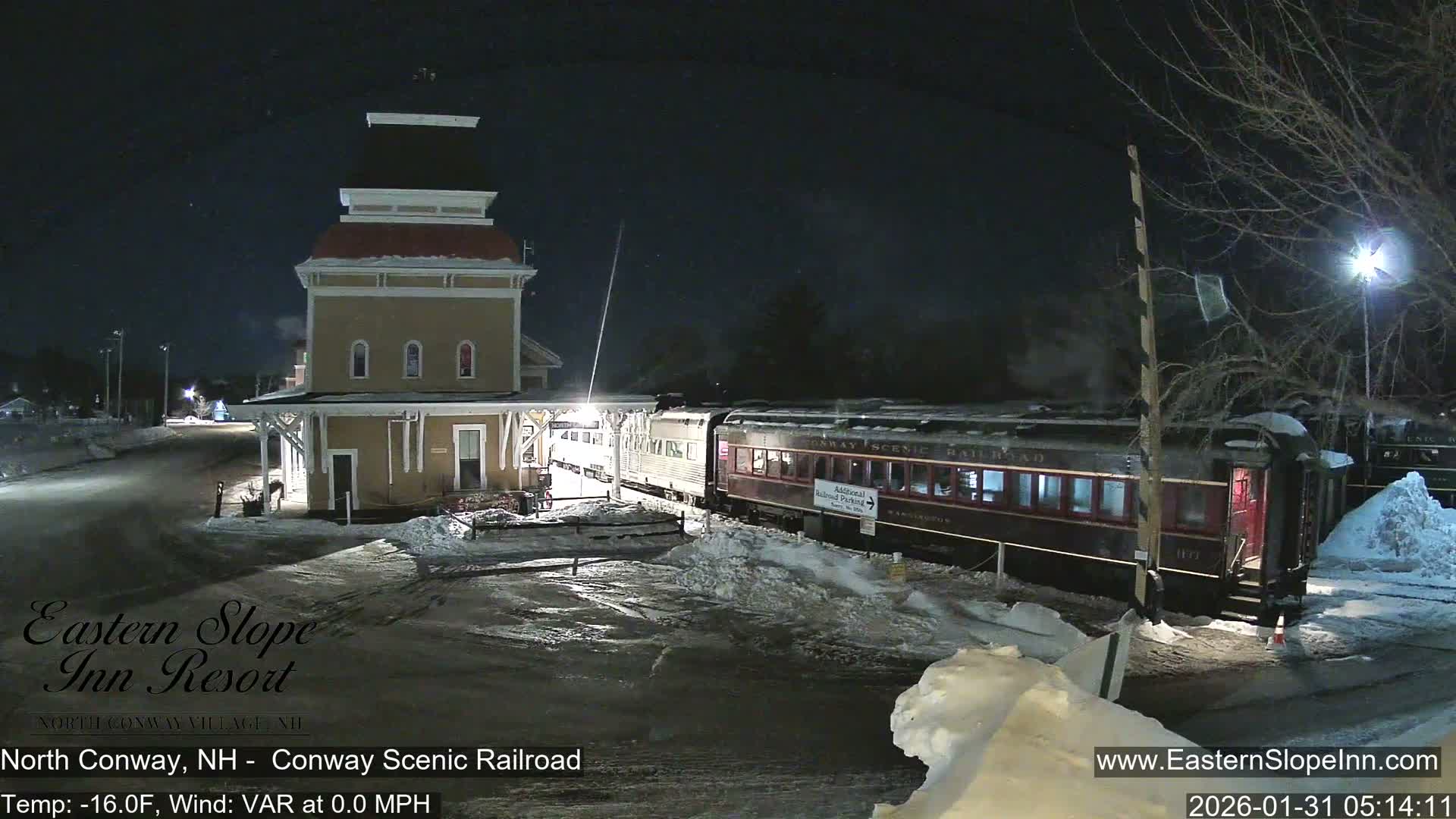 North  Conway, Conway Scenic Railroad Station Live Cam - Conway, Carroll, New Hampshire, USA