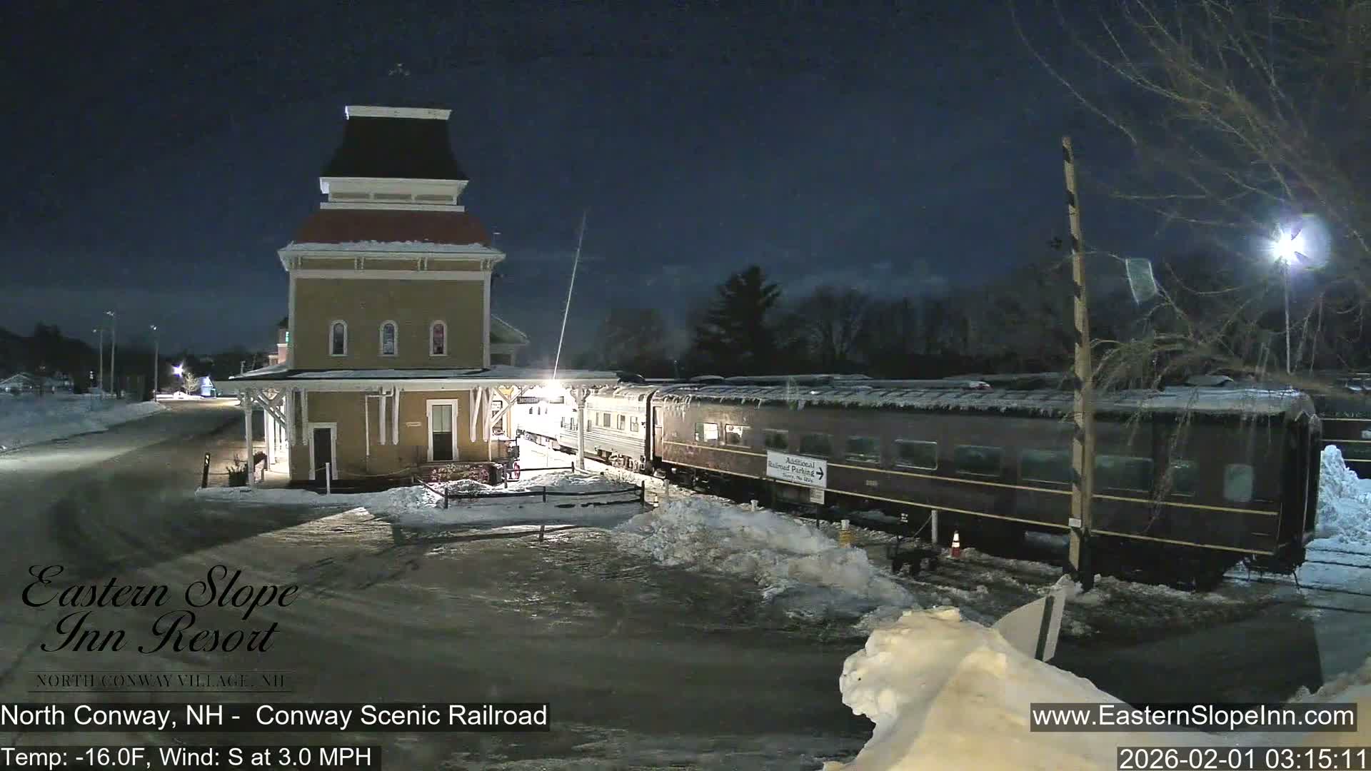 North  Conway, Conway Scenic Railroad Station Live Cam - Conway, Carroll, New Hampshire, USA