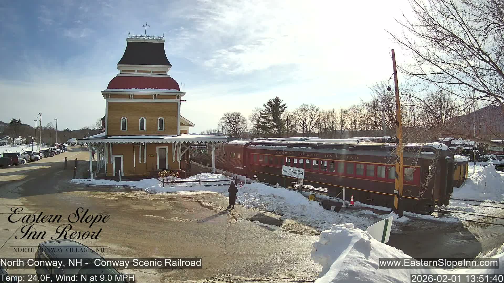 North  Conway, Conway Scenic Railroad Station Live Cam - Conway, Carroll, New Hampshire, USA