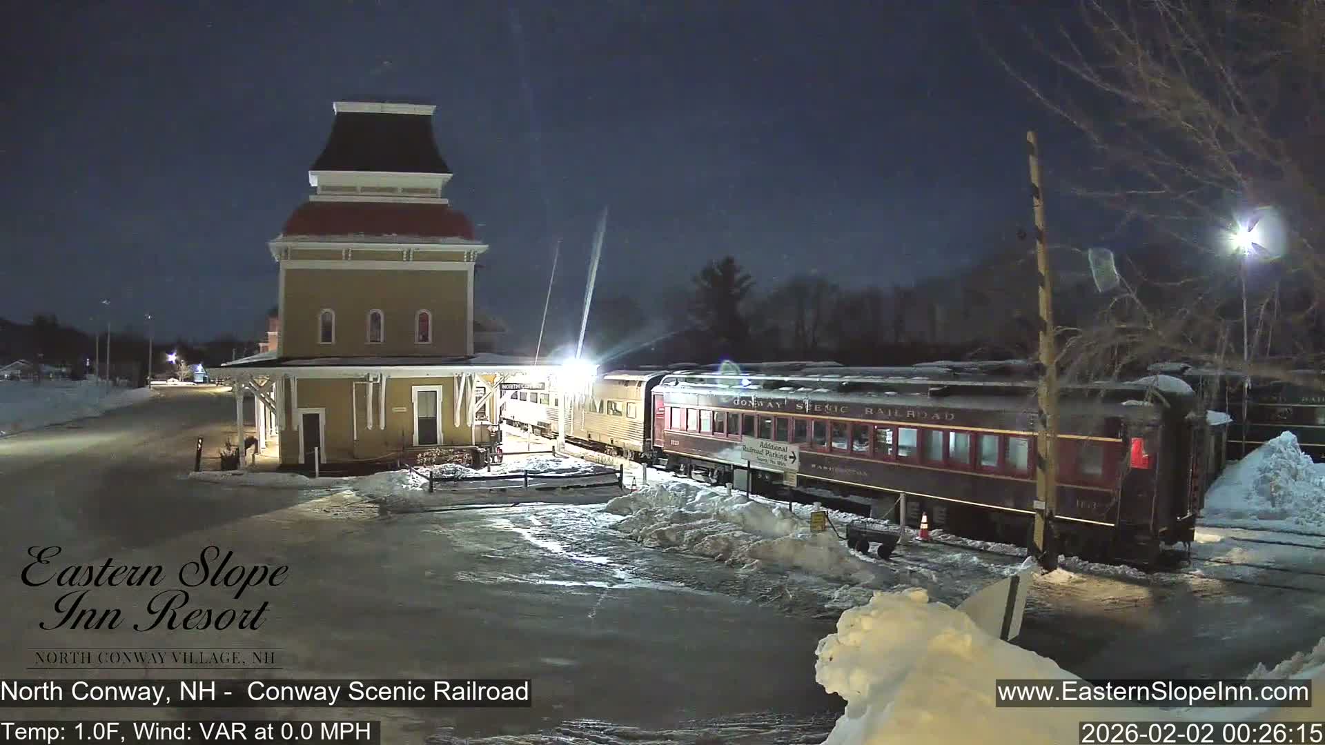 North  Conway, Conway Scenic Railroad Station Live Cam - Conway, Carroll, New Hampshire, USA