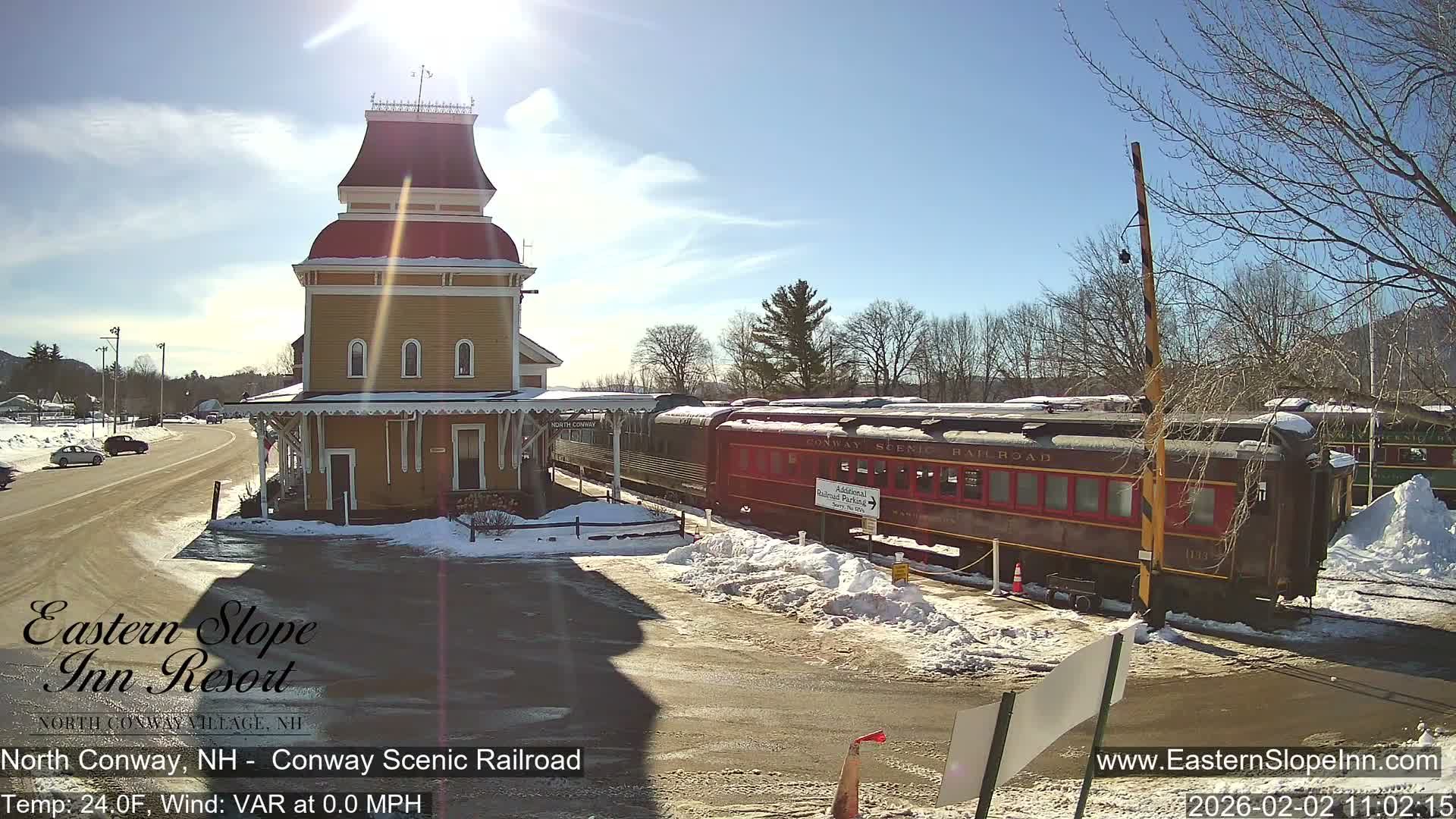 North  Conway, Conway Scenic Railroad Station Live Cam - Conway, Carroll, New Hampshire, USA