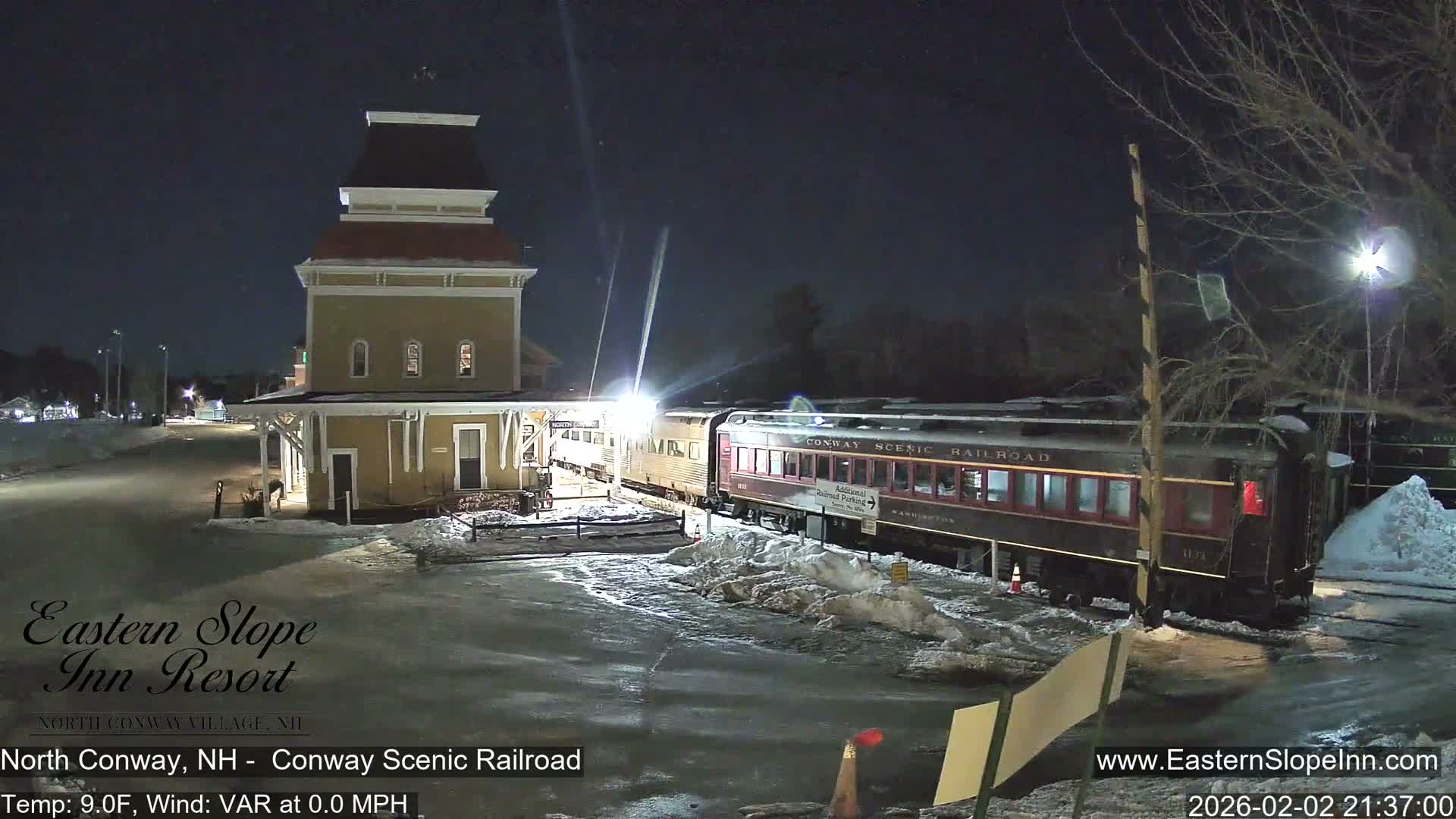 North  Conway, Conway Scenic Railroad Station Live Cam - Conway, Carroll, New Hampshire, USA