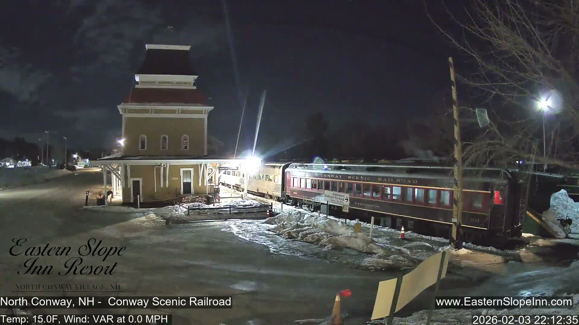 North  Conway, Conway Scenic Railroad Station Live Cam - Conway, Carroll, New Hampshire, USA