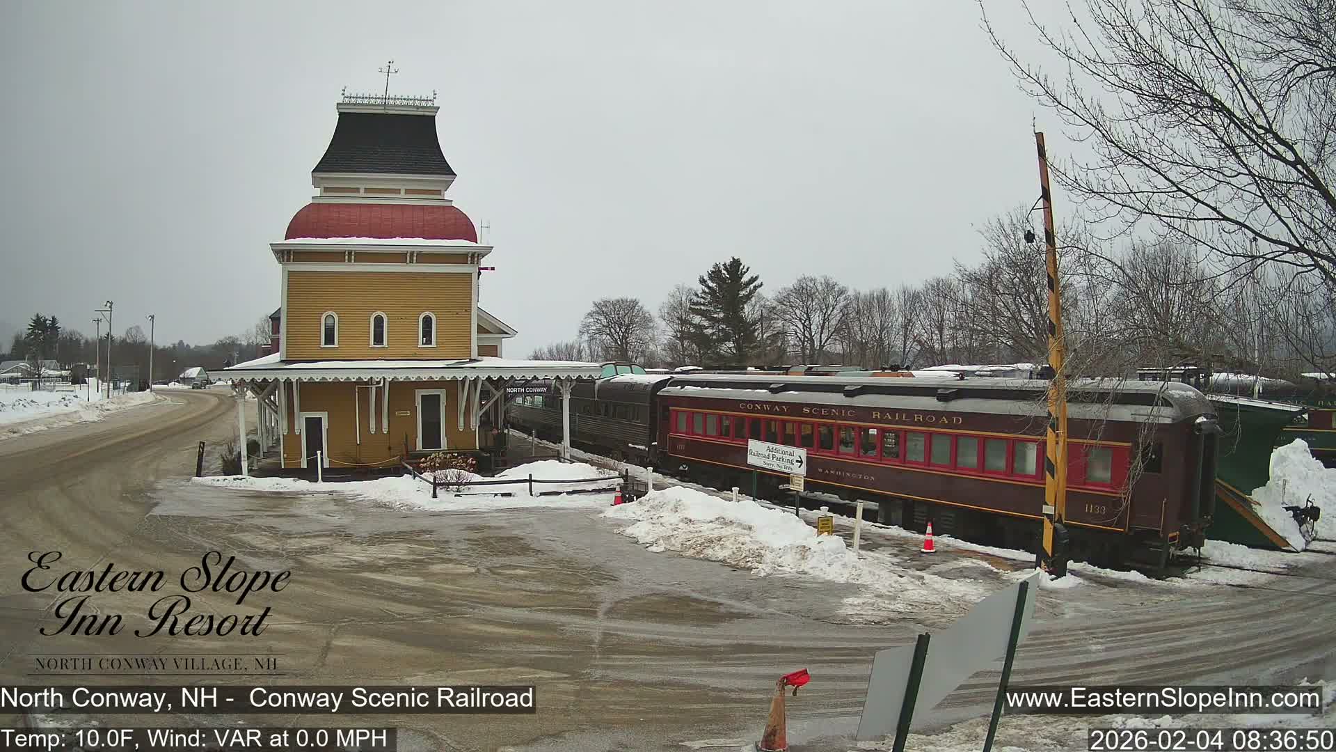 North  Conway, Conway Scenic Railroad Station Live Cam - Conway, Carroll, New Hampshire, USA