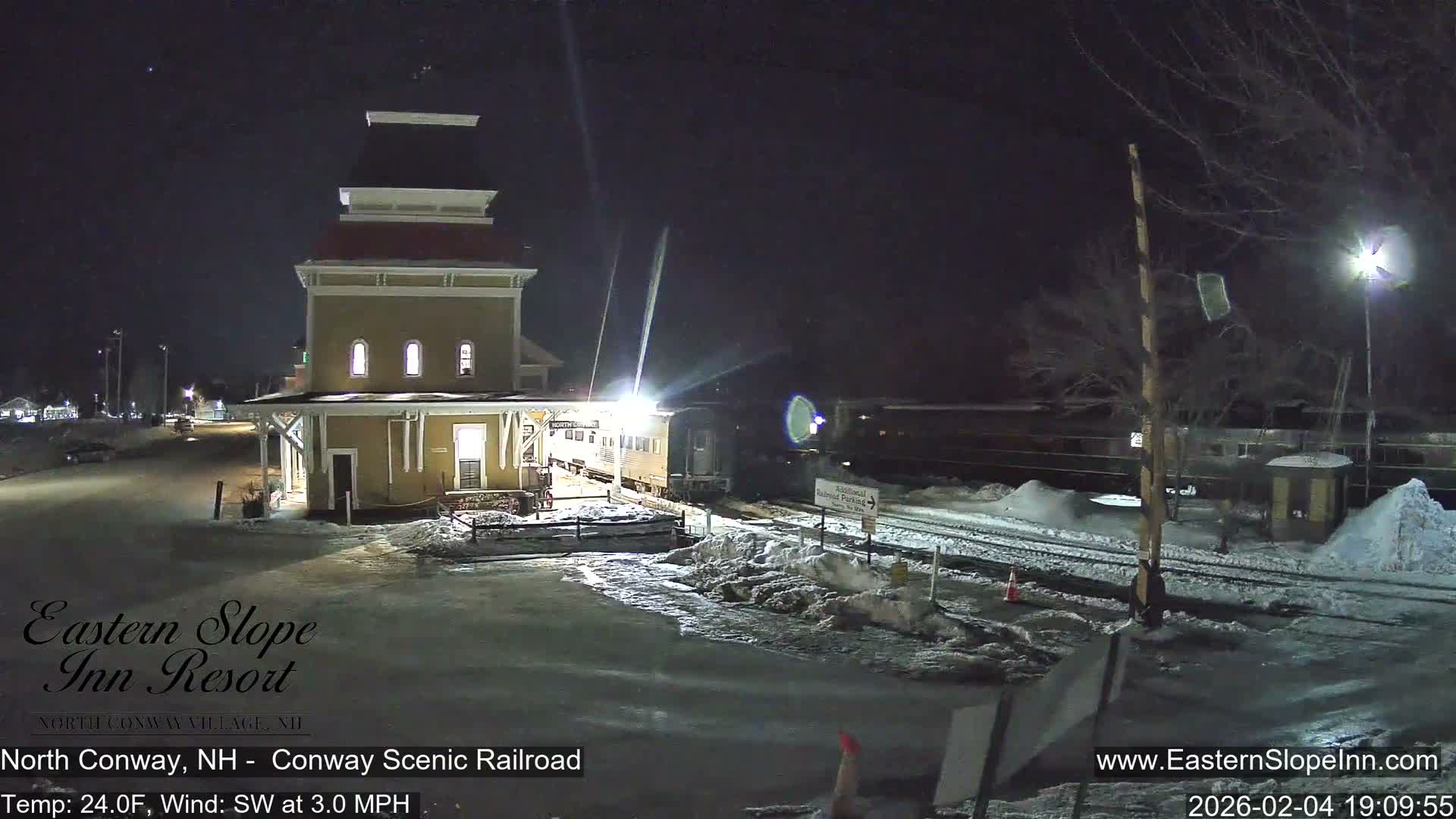 North  Conway, Conway Scenic Railroad Station Live Cam - Conway, Carroll, New Hampshire, USA