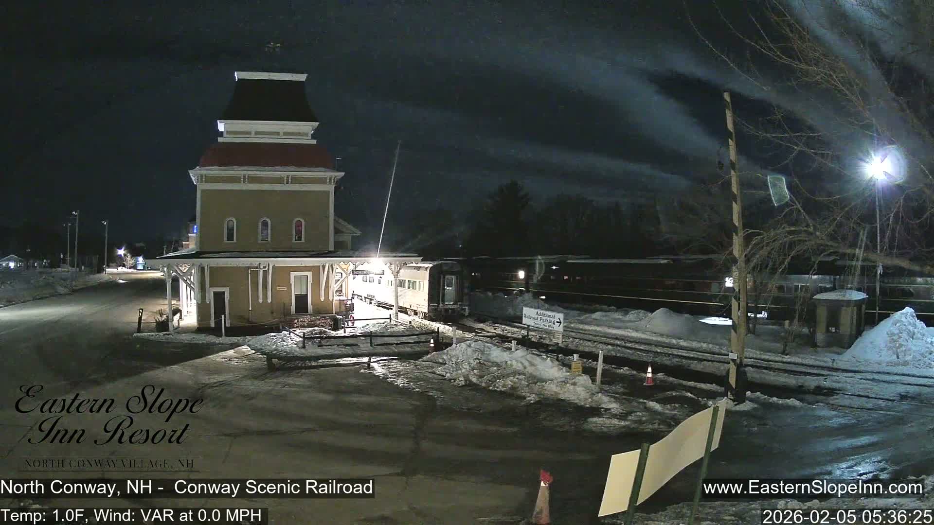 North  Conway, Conway Scenic Railroad Station Live Cam - Conway, Carroll, New Hampshire, USA