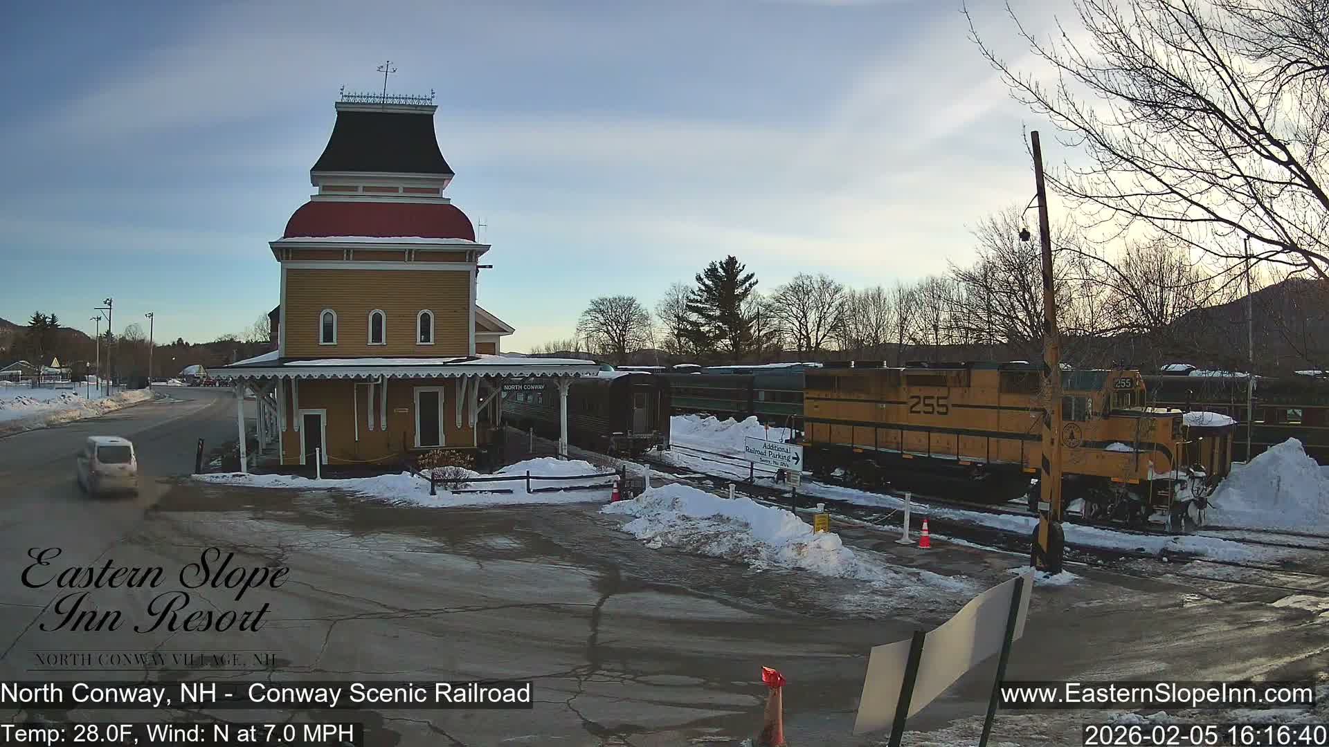 North  Conway, Conway Scenic Railroad Station Live Cam - Conway, Carroll, New Hampshire, USA