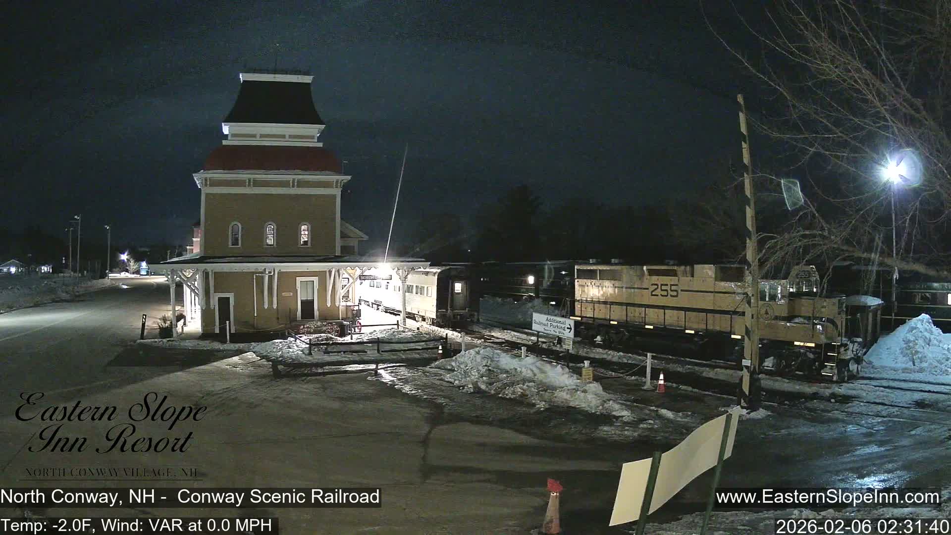 North  Conway, Conway Scenic Railroad Station Live Cam - Conway, Carroll, New Hampshire, USA