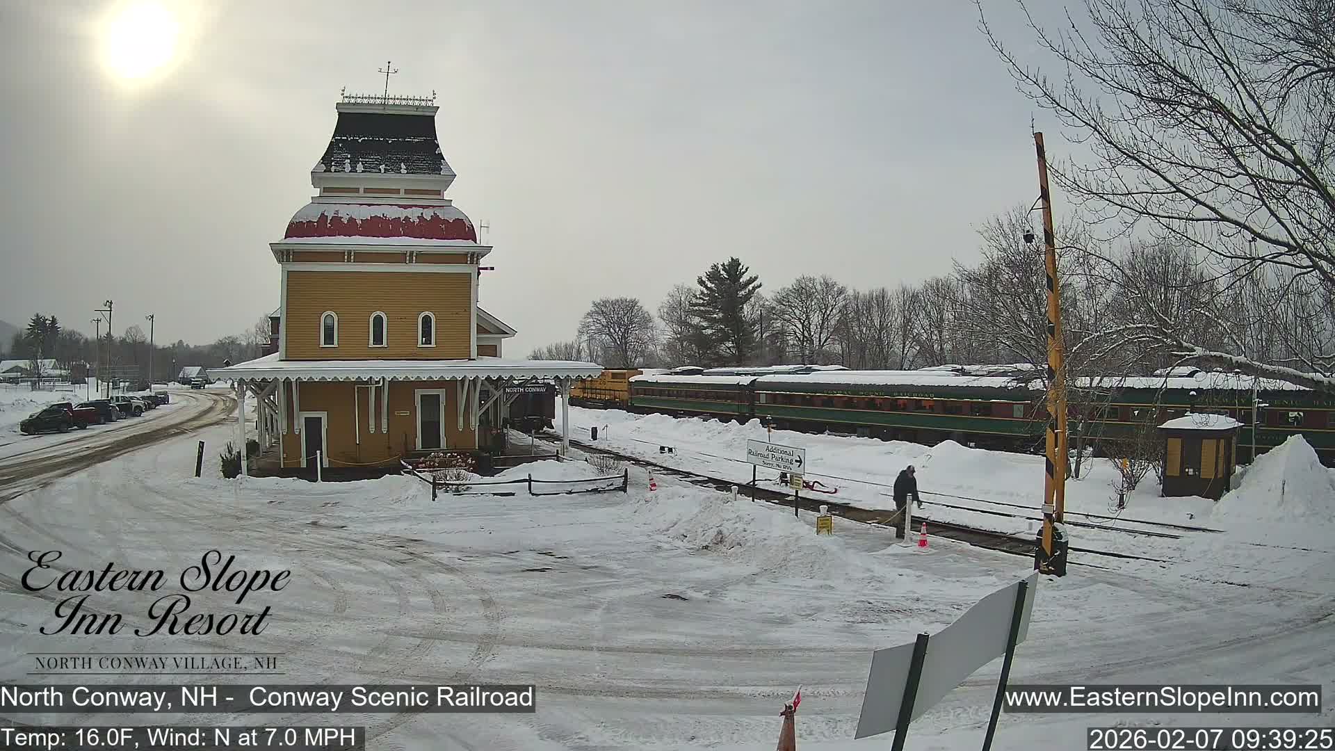 North  Conway, Conway Scenic Railroad Station Live Cam - Conway, Carroll, New Hampshire, USA