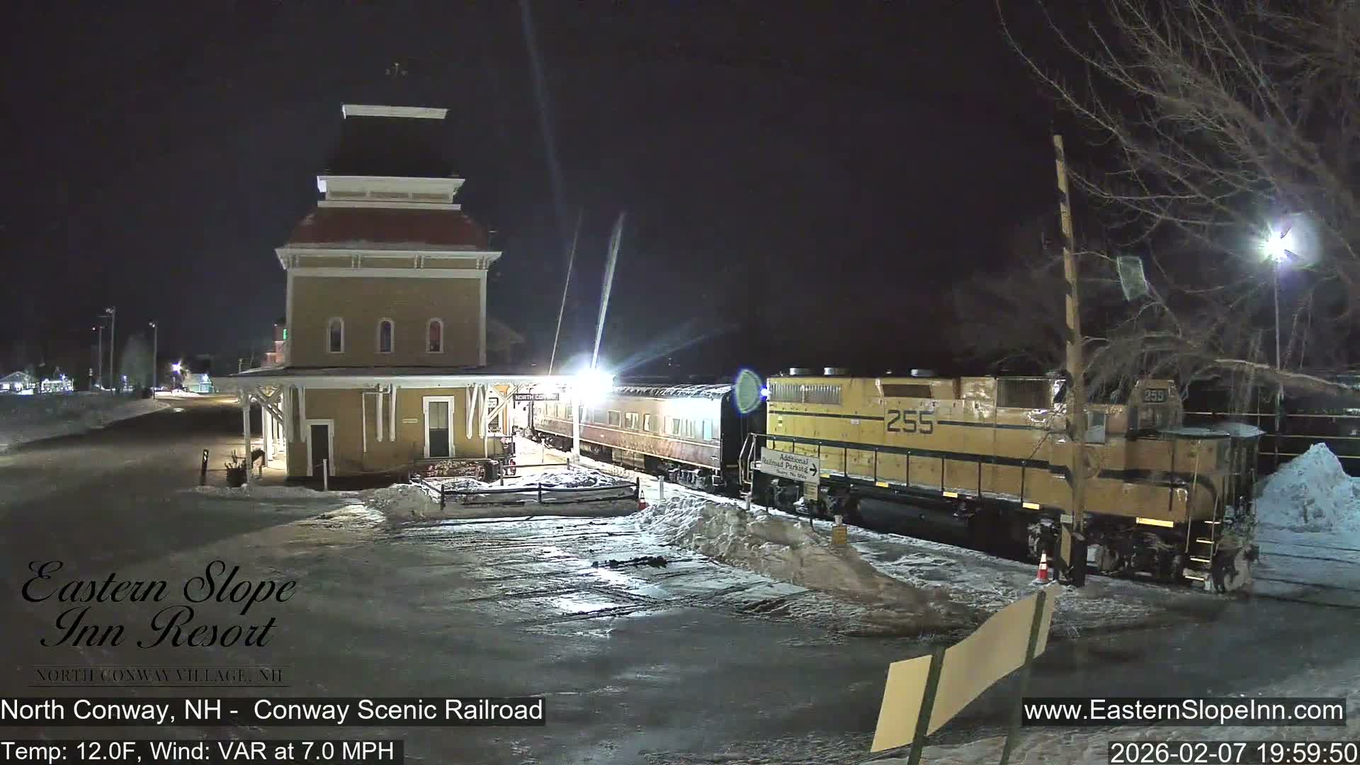 North  Conway, Conway Scenic Railroad Station Live Cam - Conway, Carroll, New Hampshire, USA